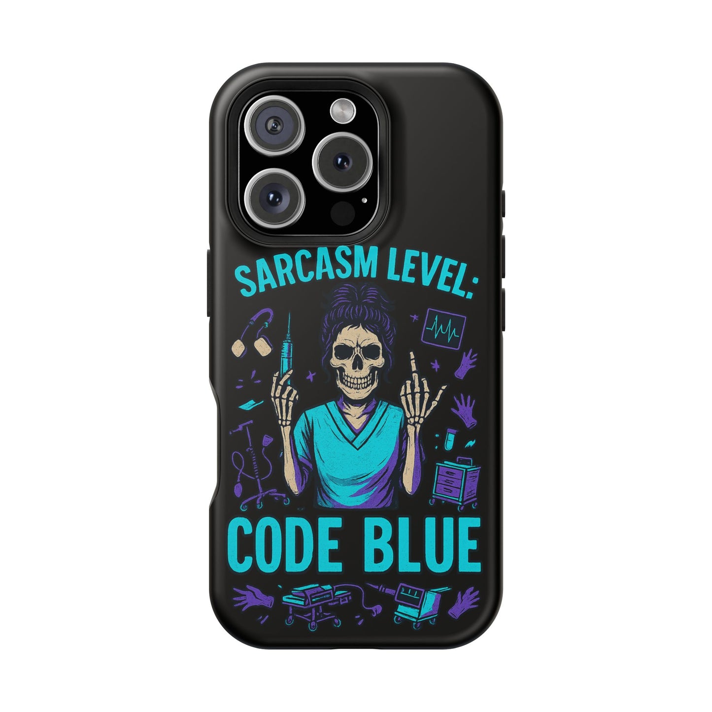 Sassy Medical Humor Phone Case - Sarcasm Level: Code Blue, Nurse Gift, Healthcare Humor, Medical Professional Accessory, Unique Phone Cover