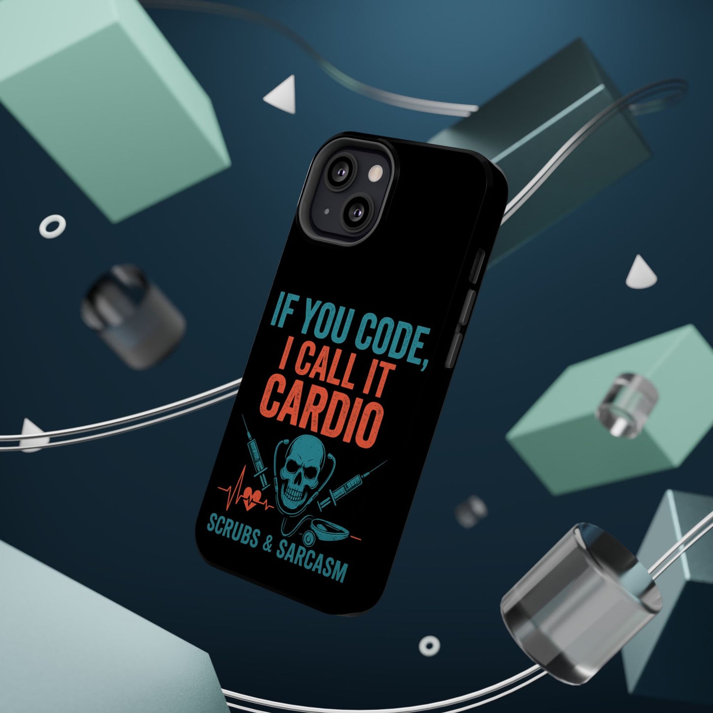 Magnetic Phone Cases for Nurses, Funny Code Humor, Cute Sarcastic Gifts, Tech Accessories, Medical Profession, Unique Design