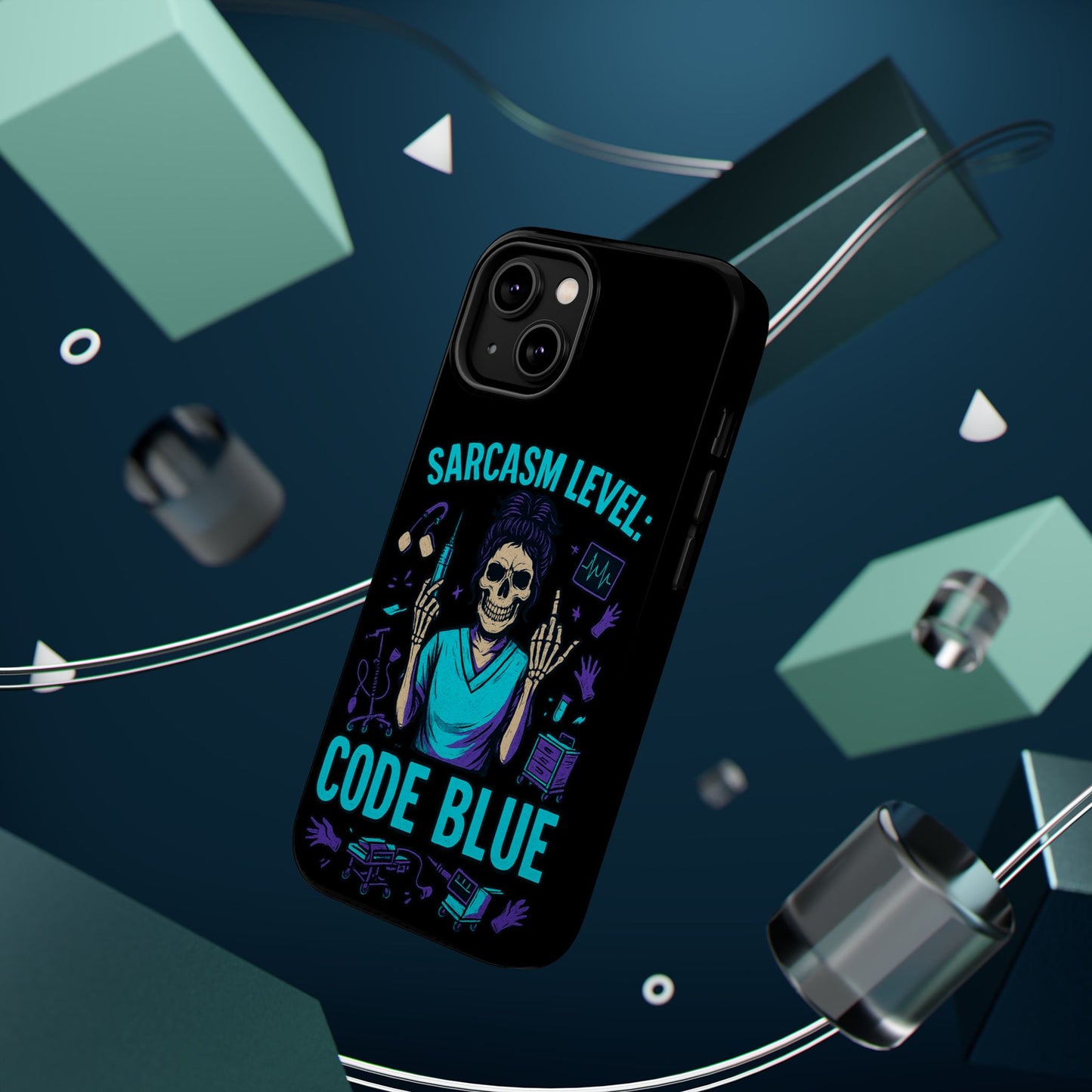 Sassy Medical Humor Phone Case - Sarcasm Level: Code Blue, Nurse Gift, Healthcare Humor, Medical Professional Accessory, Unique Phone Cover