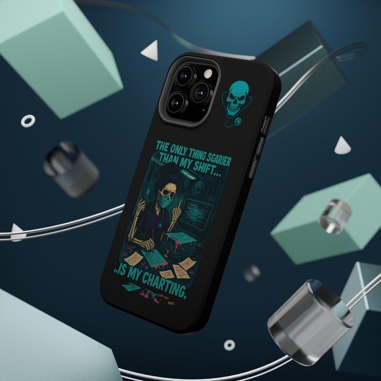 Healthcare Scary Shift Phone Case, Nurse Gift, Medical Humor Case, Halloween Phone accessory, Magnetic Tough Cases