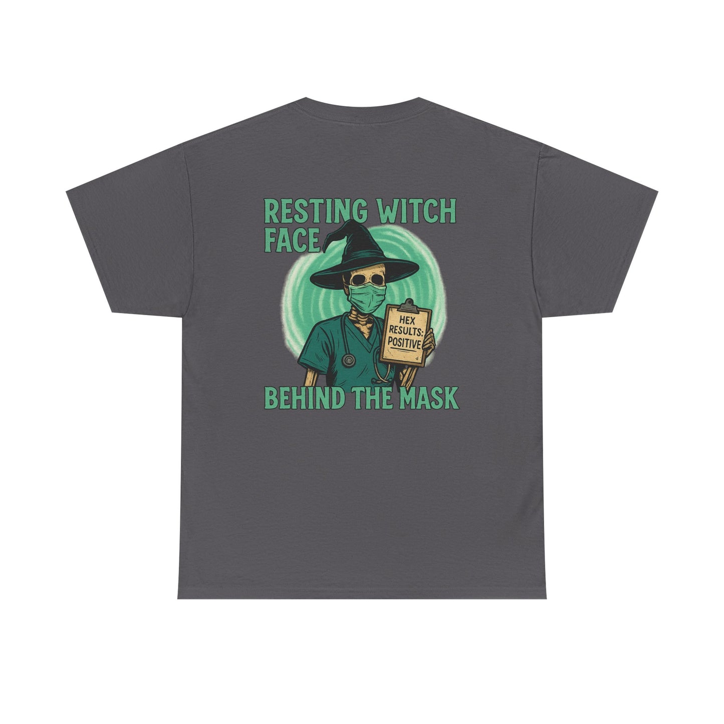 Resting Witch Face Unisex Heavy Cotton Tee, Funny Halloween Shirt, Witch T-Shirt, Unique Gift for Spooky Season, Perfect for Parties