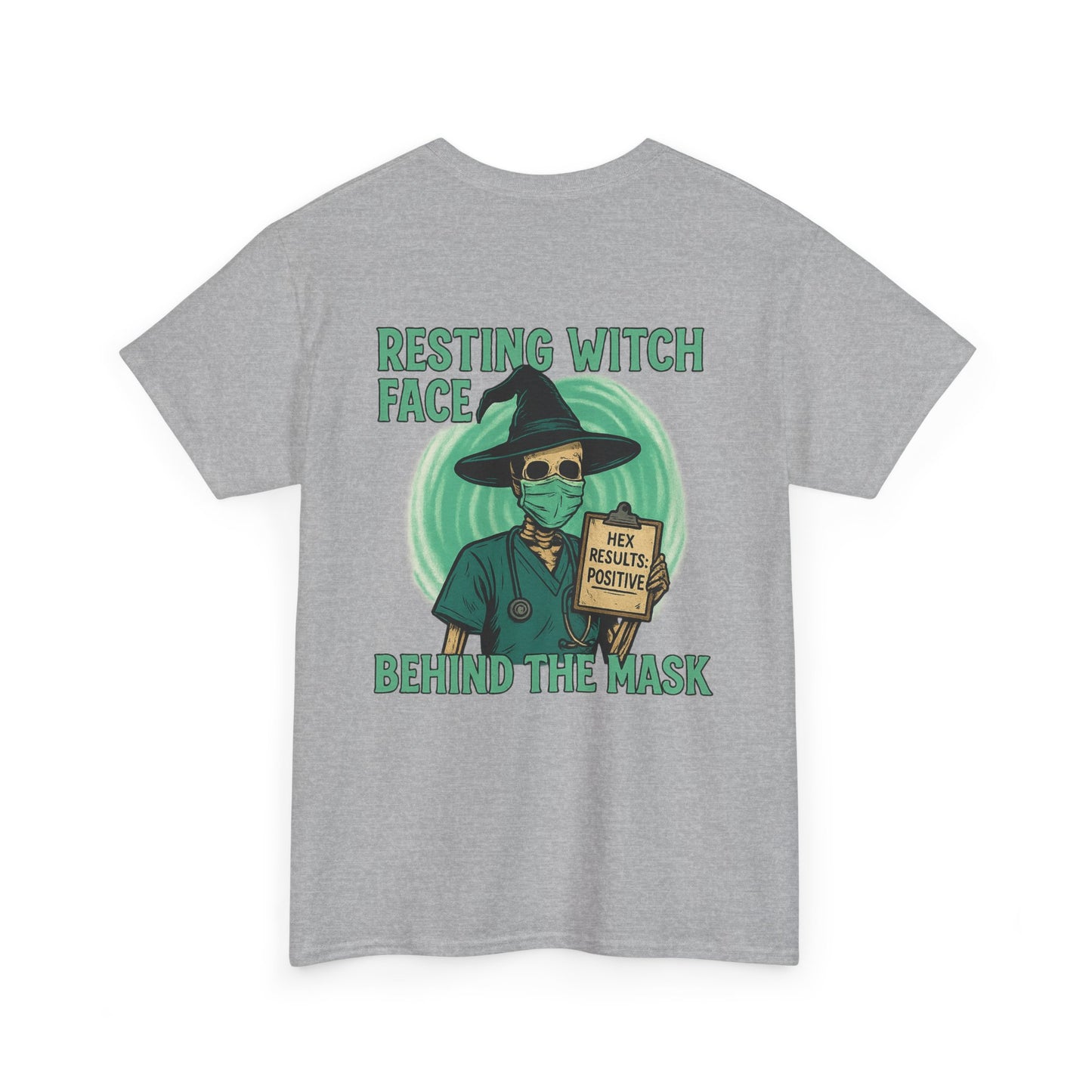 Resting Witch Face Unisex Heavy Cotton Tee, Funny Halloween Shirt, Witch T-Shirt, Unique Gift for Spooky Season, Perfect for Parties