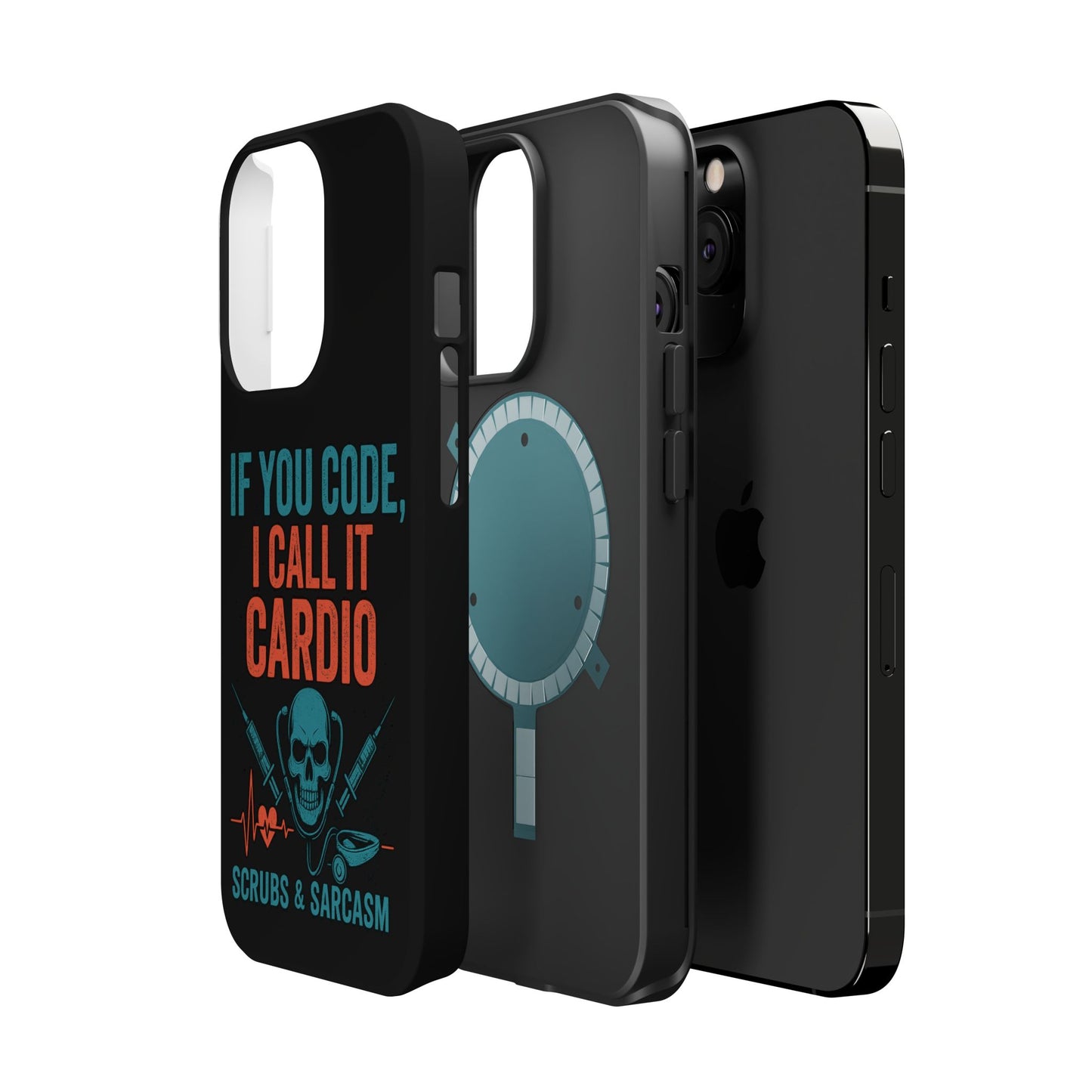 Magnetic Phone Cases for Nurses, Funny Code Humor, Cute Sarcastic Gifts, Tech Accessories, Medical Profession, Unique Design
