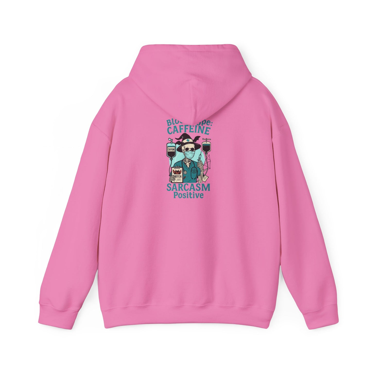 Caffeine & Sarcasm Hoodie, Cozy Pullover, Gift for Coffee Lovers, Funny Sweatshirt, Casual Wear, Unisex Apparel