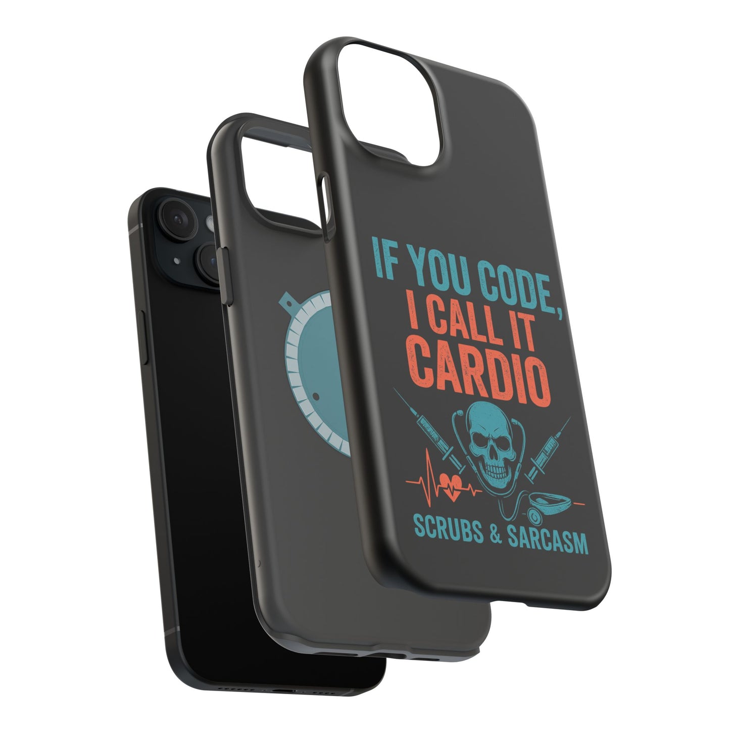 Magnetic Phone Cases for Nurses, Funny Code Humor, Cute Sarcastic Gifts, Tech Accessories, Medical Profession, Unique Design