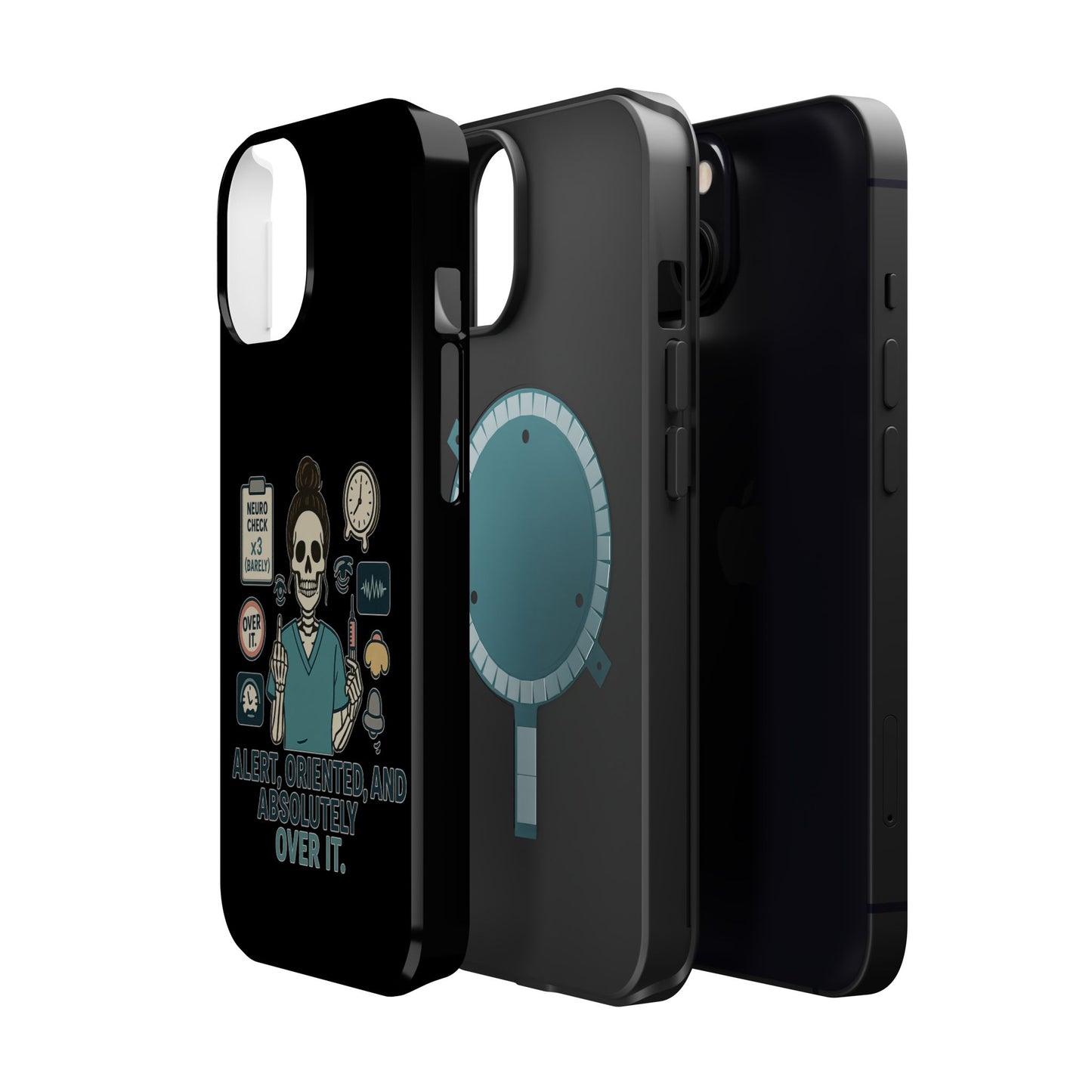 “Alert, Oriented, and Absolutely Over It” – Sarcastic Nurse Phone Case