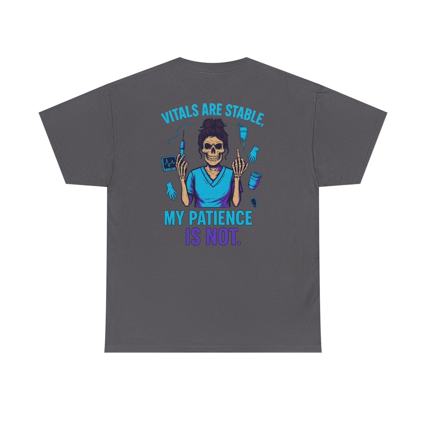 Skull Patient T-Shirt - Funny Medical Humor Tee, Unisex Cotton Shirt, Gift for Healthcare Workers, Halloween Apparel, Casual Wear