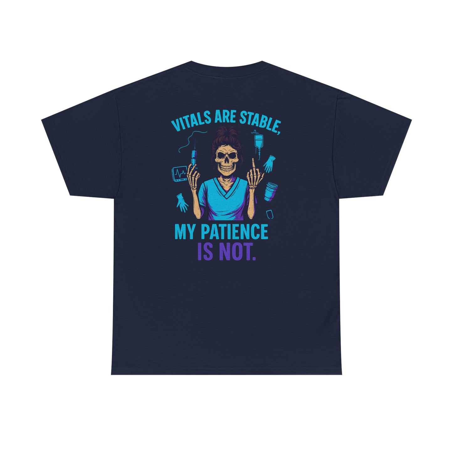 Skull Patient T-Shirt - Funny Medical Humor Tee, Unisex Cotton Shirt, Gift for Healthcare Workers, Halloween Apparel, Casual Wear