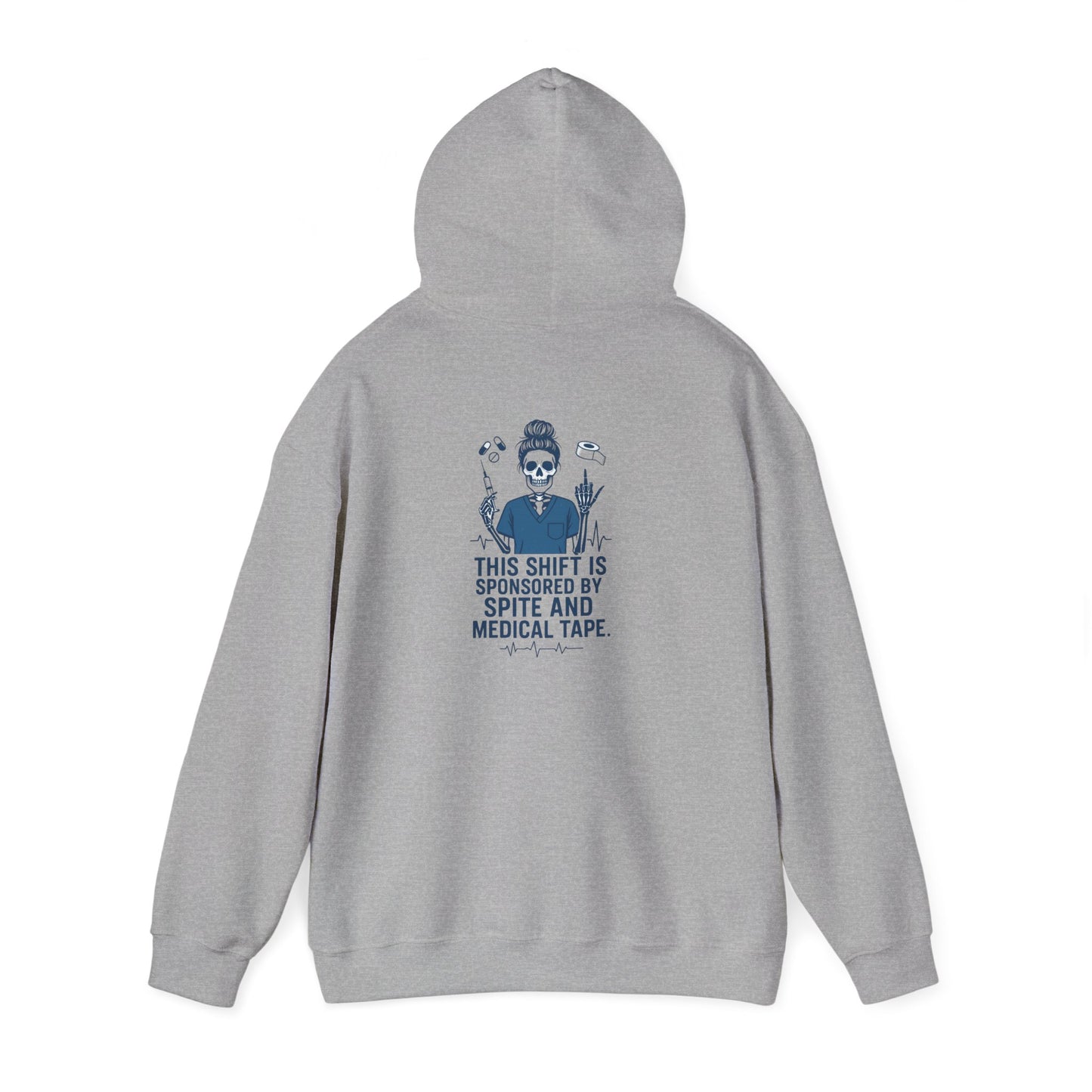 “This Shift Sponsored by Spite and Medical Tape” – Chaotic Nurse Hoodie