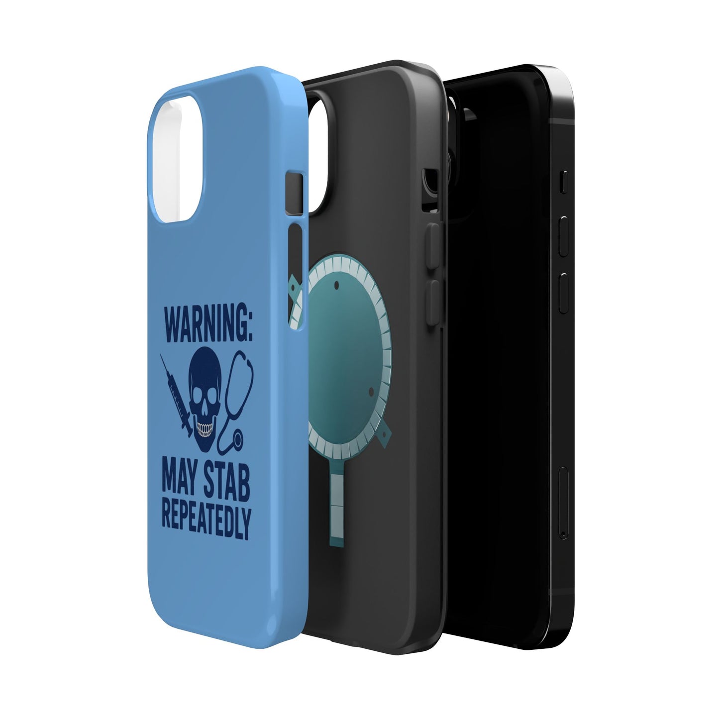 Warning May Stab Repeatedly Phone Case | Quirky Medical Humor, Gift for Healthcare Workers, Fun Phone Accessories, Doctors' Gift, Nurse Gift