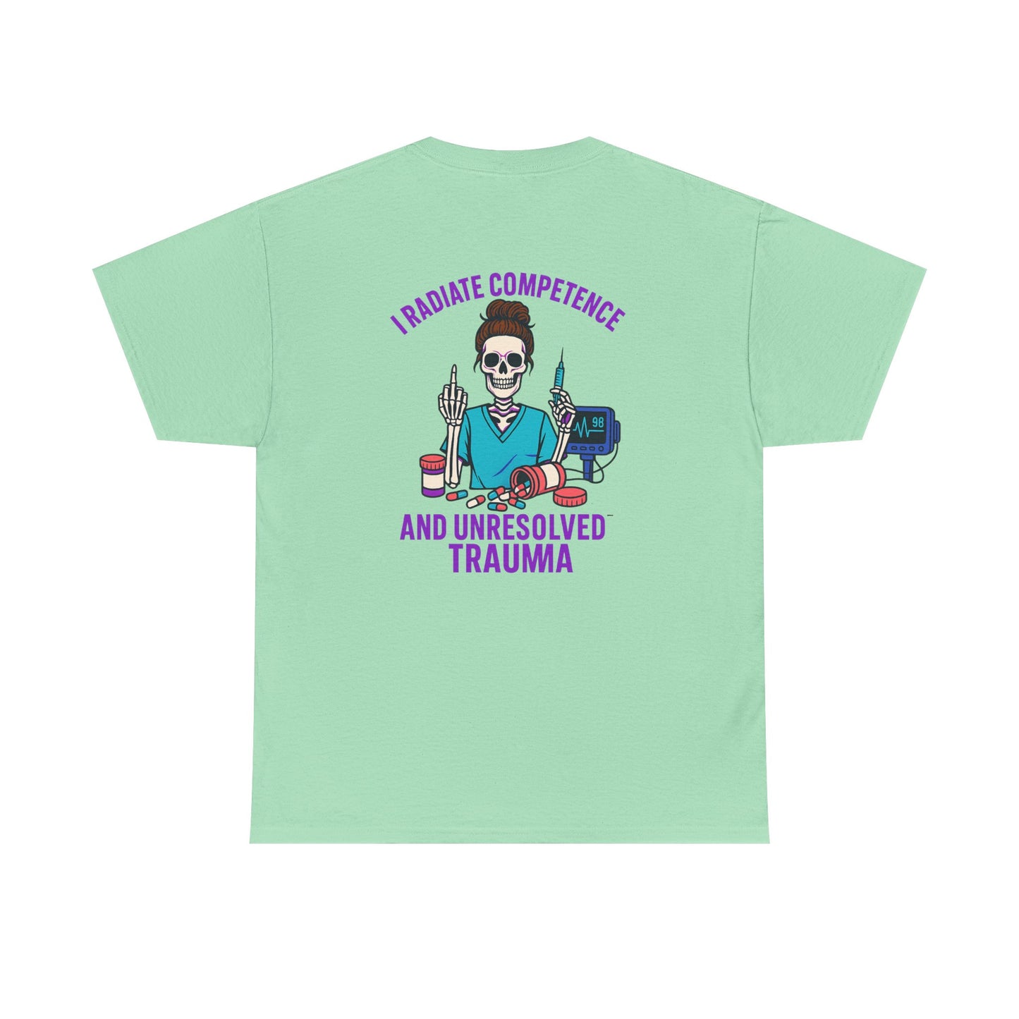 Skeleton Graphic Tee, Funny T-Shirt, Halloween Shirt, Gift for Healthcare Workers, Unisex Cotton Top, Trauma Humor Apparel