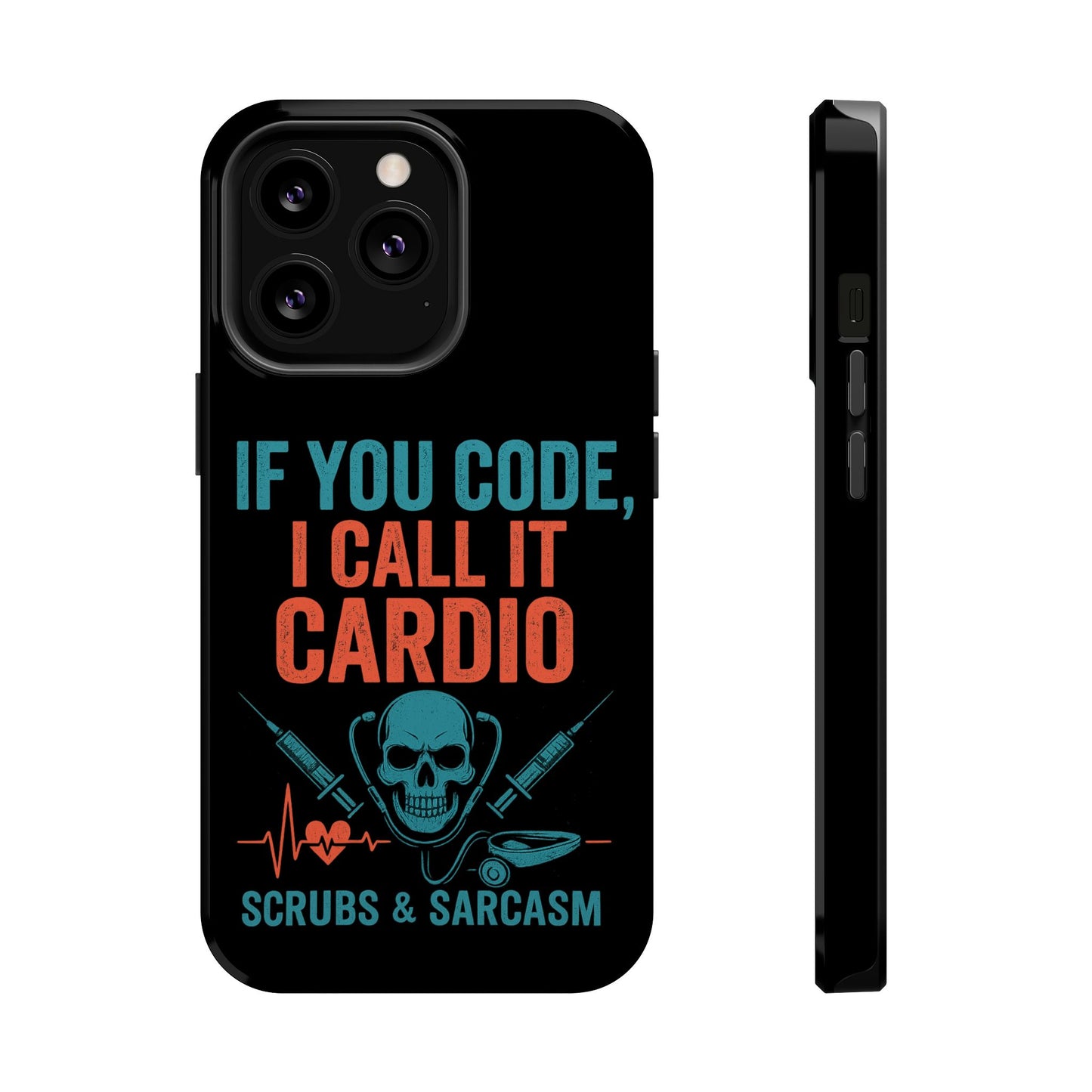 Magnetic Phone Cases for Nurses, Funny Code Humor, Cute Sarcastic Gifts, Tech Accessories, Medical Profession, Unique Design