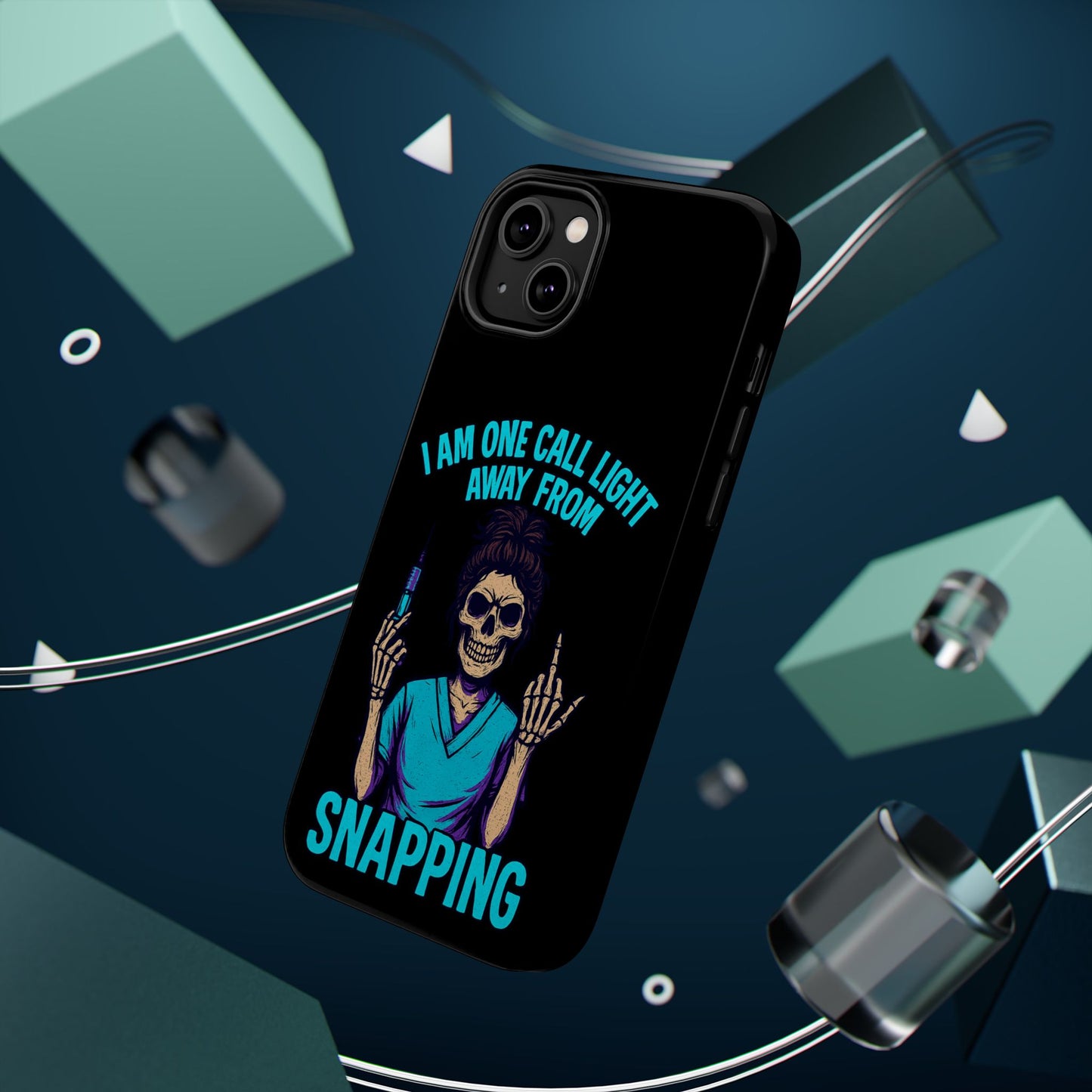 Mobile Phone Case, Funny Phone Cover, Gift for Nurses, Halloween Accessory, Skull Design