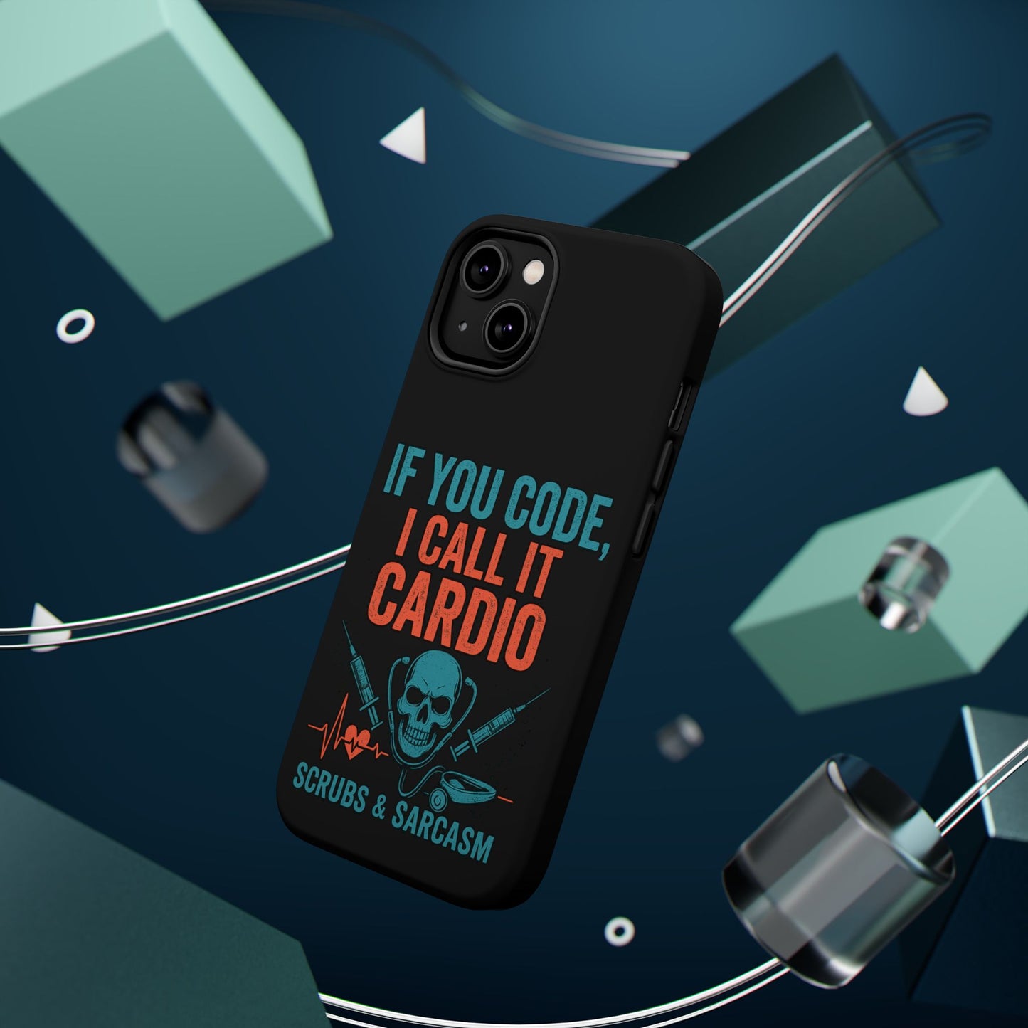 Magnetic Phone Cases for Nurses, Funny Code Humor, Cute Sarcastic Gifts, Tech Accessories, Medical Profession, Unique Design