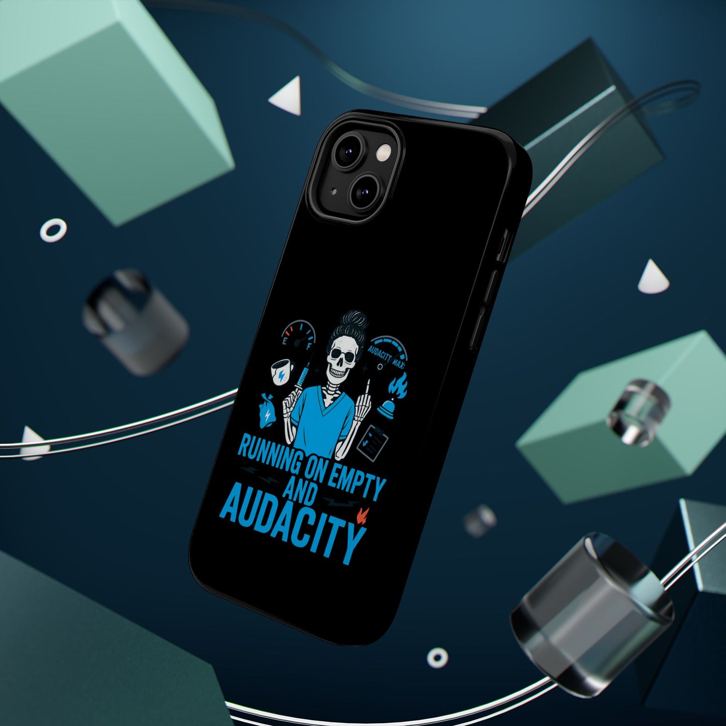 “Running on Empty and Audacity” – Nurse Chaos Phone Case
