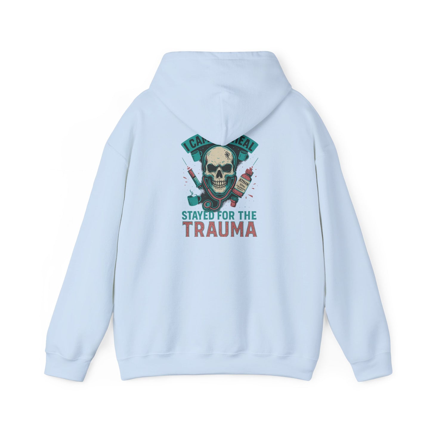 Trauma Hoodie, Cozy Unisex Sweatshirt for Comfort Fans, Perfect for Gifts, Casual Wear, and Halloween