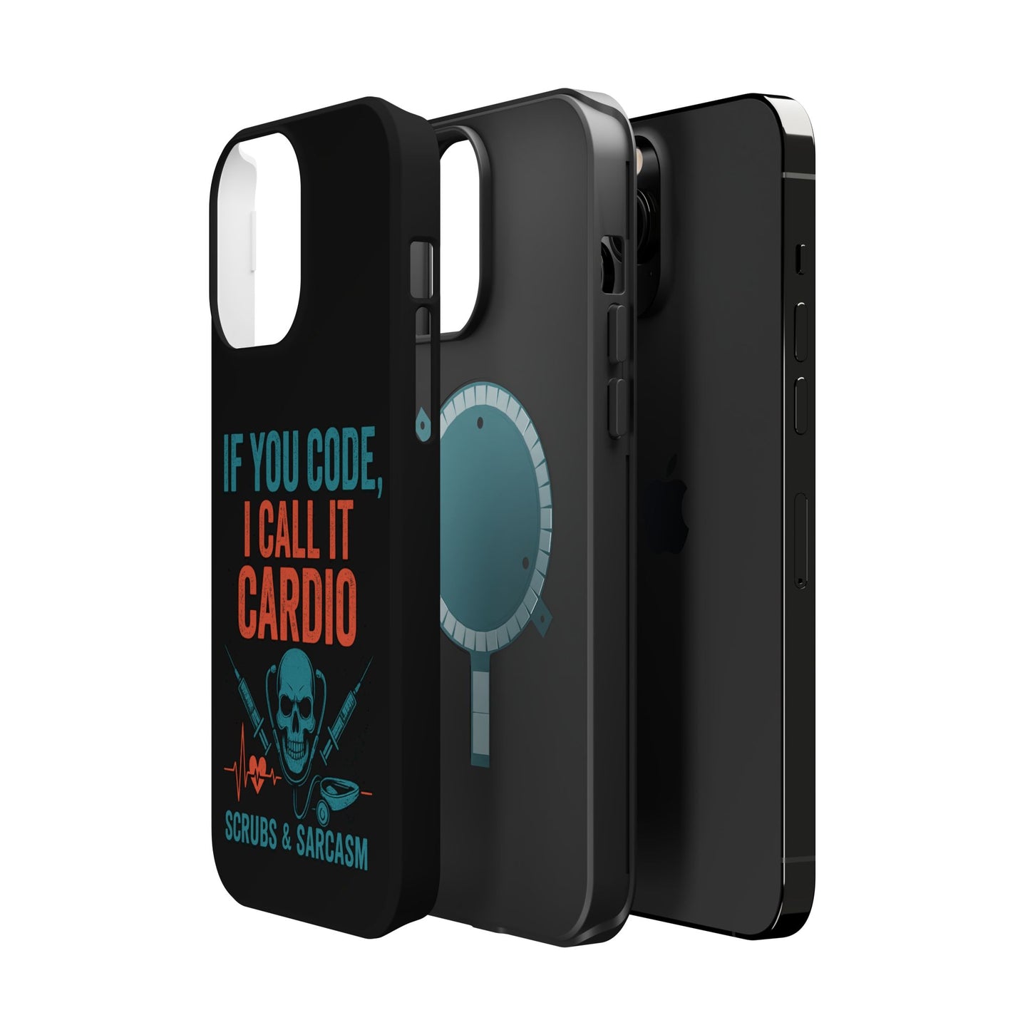 Magnetic Phone Cases for Nurses, Funny Code Humor, Cute Sarcastic Gifts, Tech Accessories, Medical Profession, Unique Design