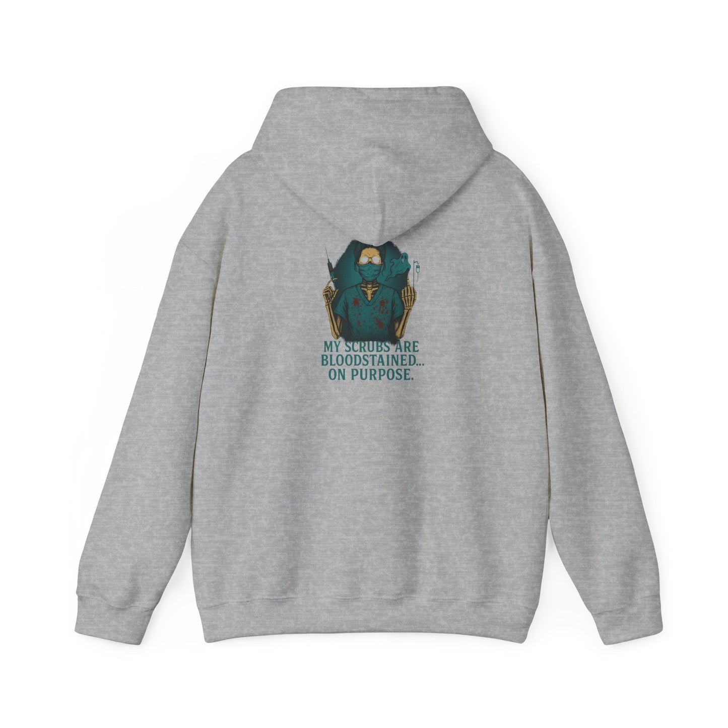Bloodstained Purpose Hoodie - Unisex Heavy Blend Sweatshirt, Casual Wear, Gift for Him/Her, Halloween Apparel, Cozy Style