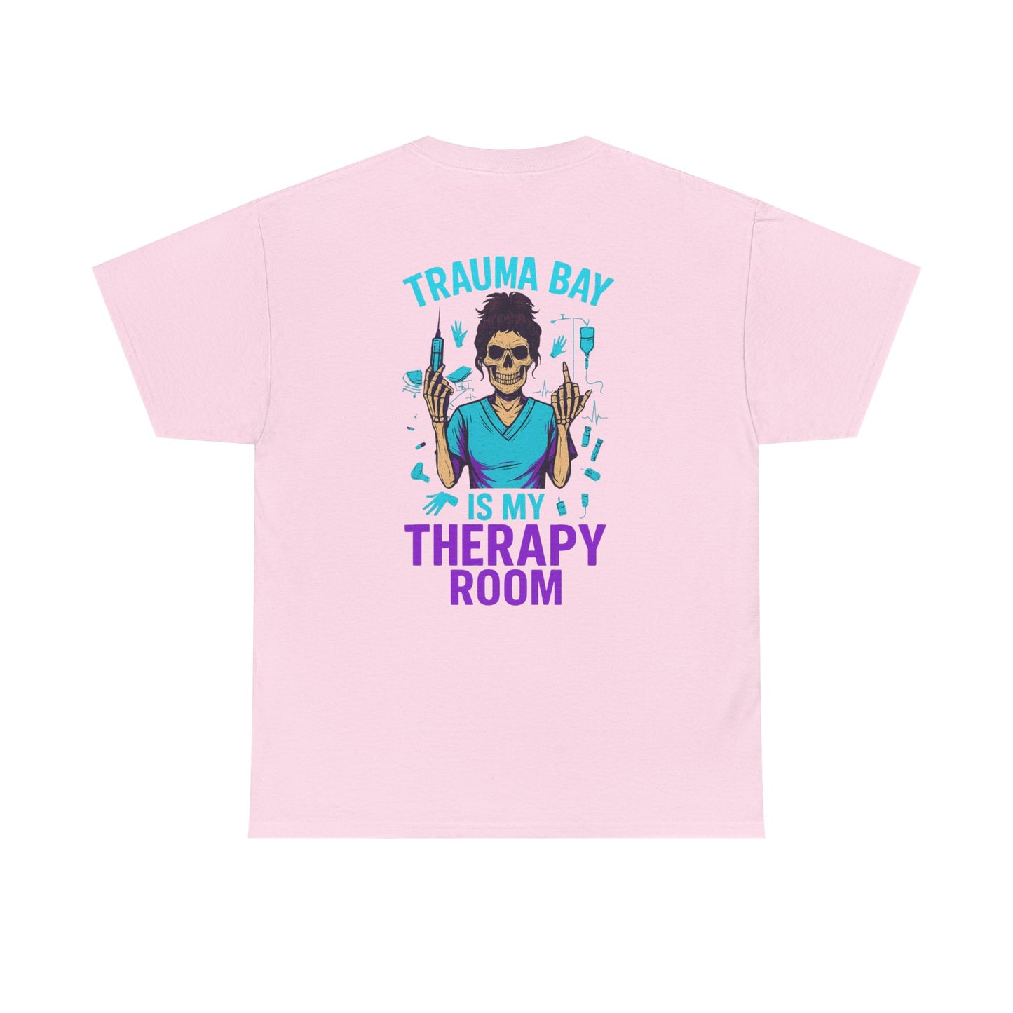 Trauma Bay Is My Therapy Room Tee, Unisex Heavy Cotton T-Shirt, Medical Humor Shirt, Gift for Nurses, Healthcare Apparel, Casual Wear