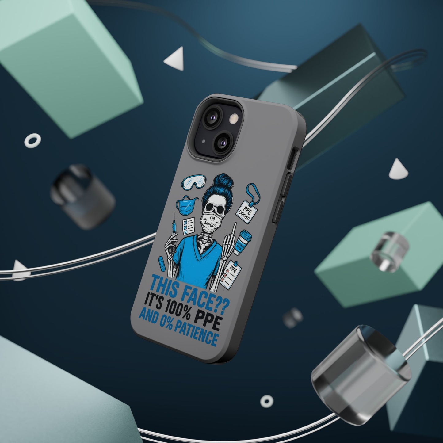 “This Face? It’s 100% PPE and 0% Patience.” – Chaos Nurse Phone Case