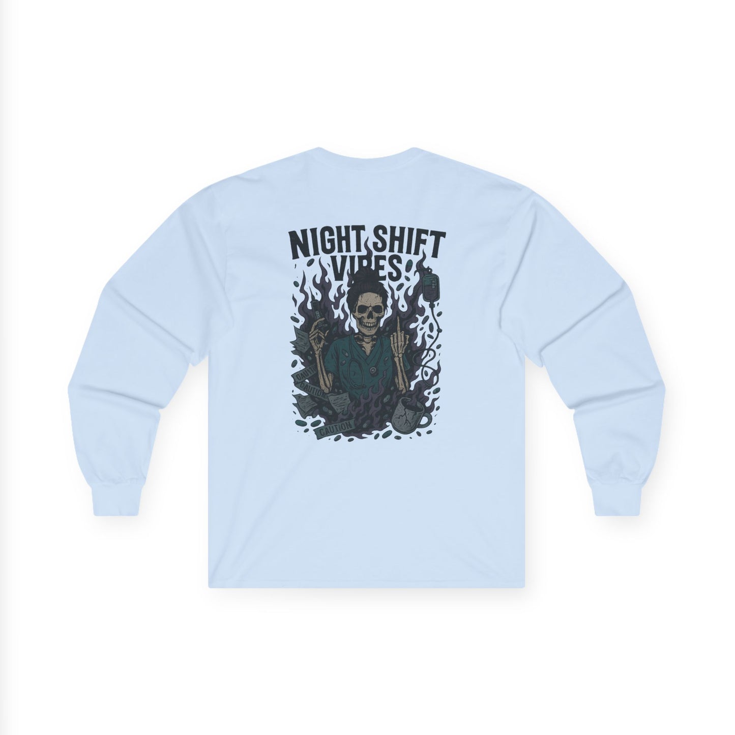 “Night Shift Vibes” – Unisex Nurse Long Sleeve