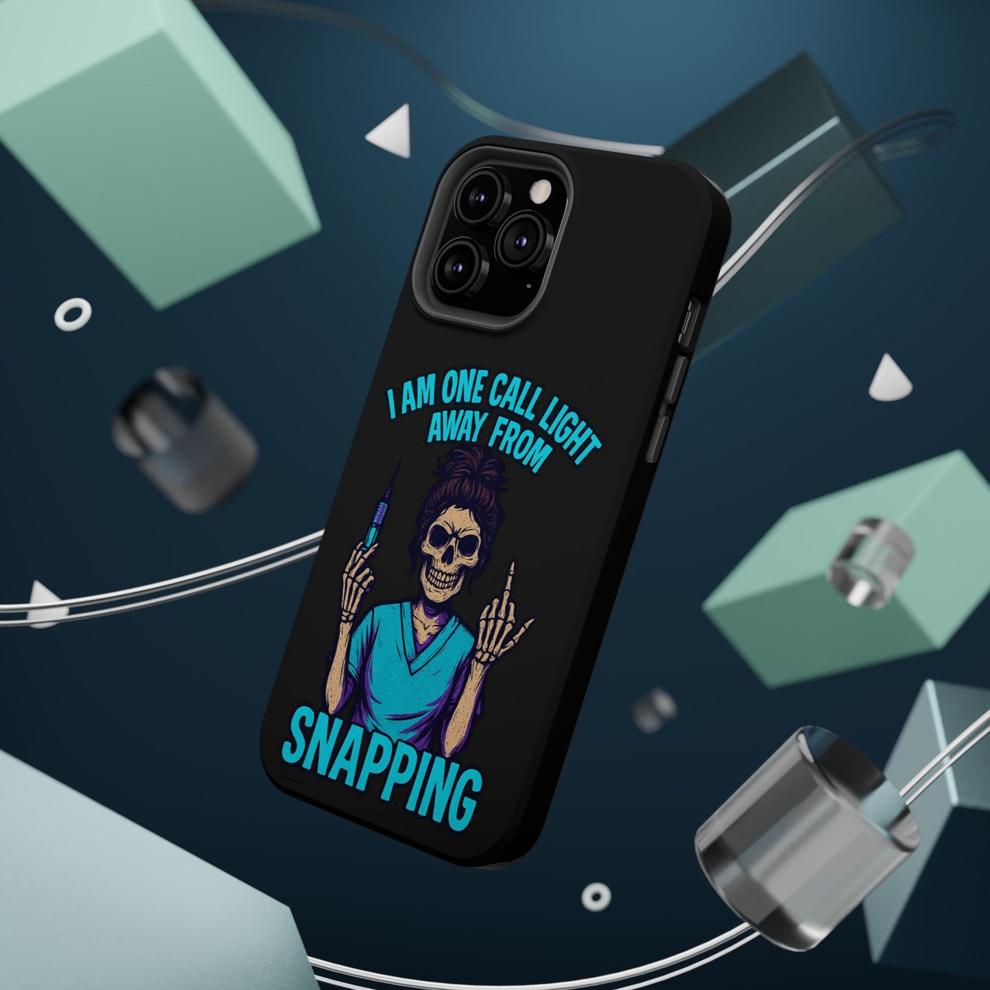 Mobile Phone Case, Funny Phone Cover, Gift for Nurses, Halloween Accessory, Skull Design