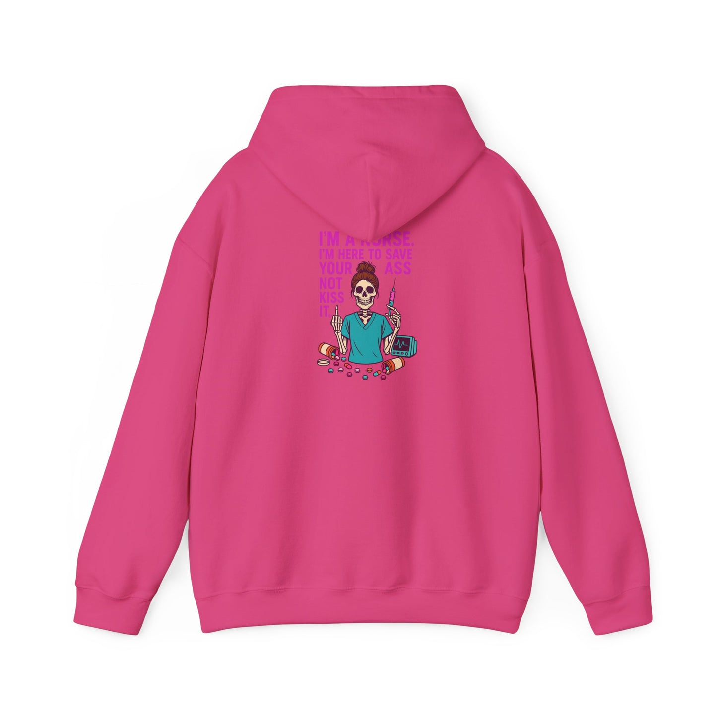 Funny Skeleton Hoodie for Nurses, Unisex Sweatshirt, Nurse Appreciation Gift, Halloween Costume, Cozy Autumn Wear