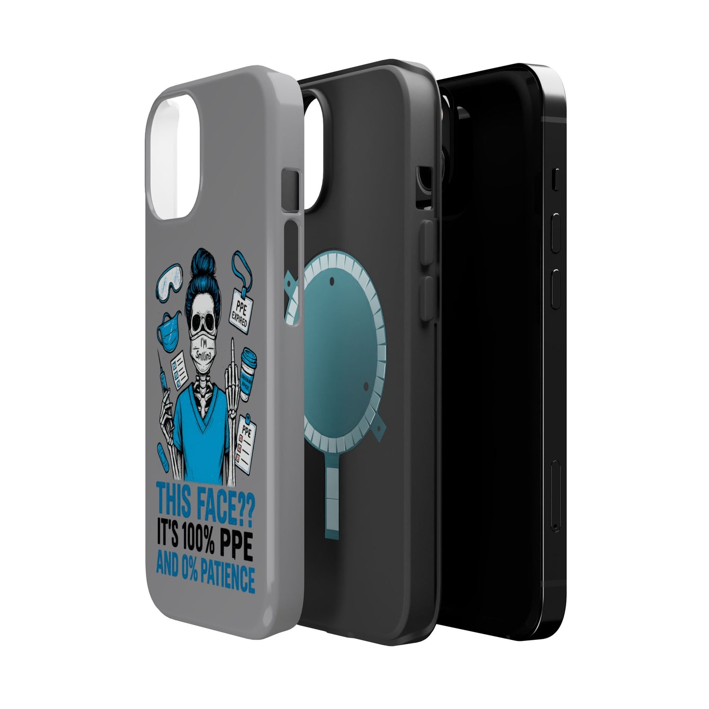 “This Face? It’s 100% PPE and 0% Patience.” – Chaos Nurse Phone Case