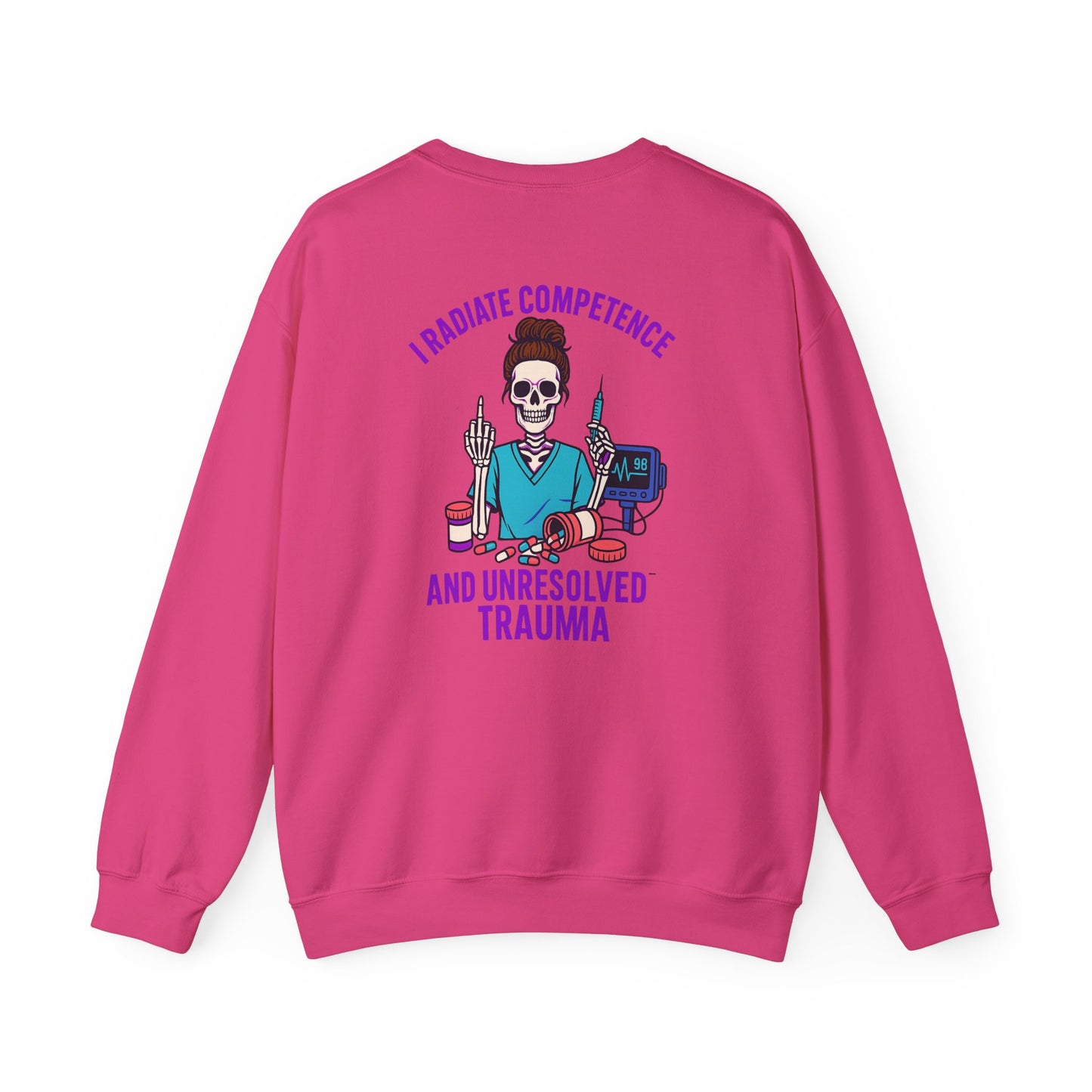 Skeleton Graphic Sweatshirt, Gift for Mental Health Awareness, Unisex Crewneck, Cozy Casual Wear, Halloween Apparel, Unique Lifestyle