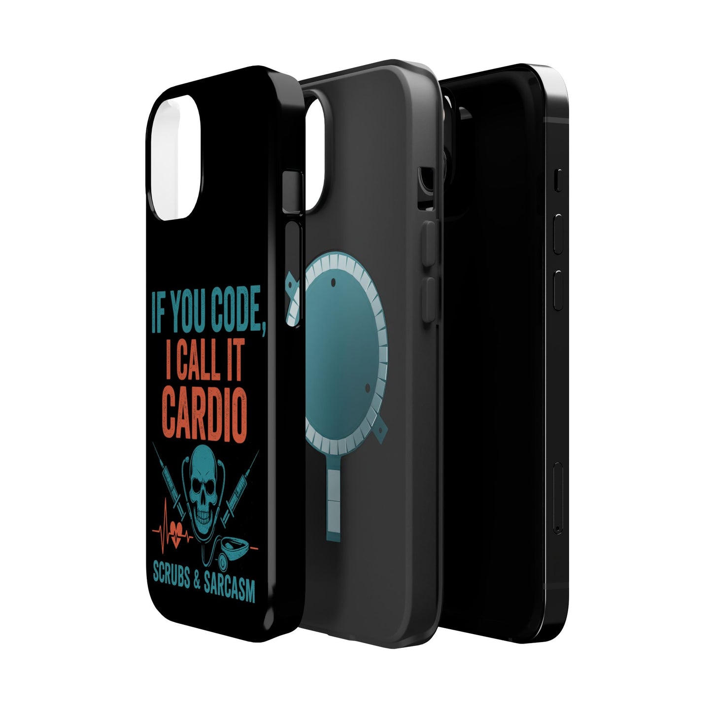 Magnetic Phone Cases for Nurses, Funny Code Humor, Cute Sarcastic Gifts, Tech Accessories, Medical Profession, Unique Design