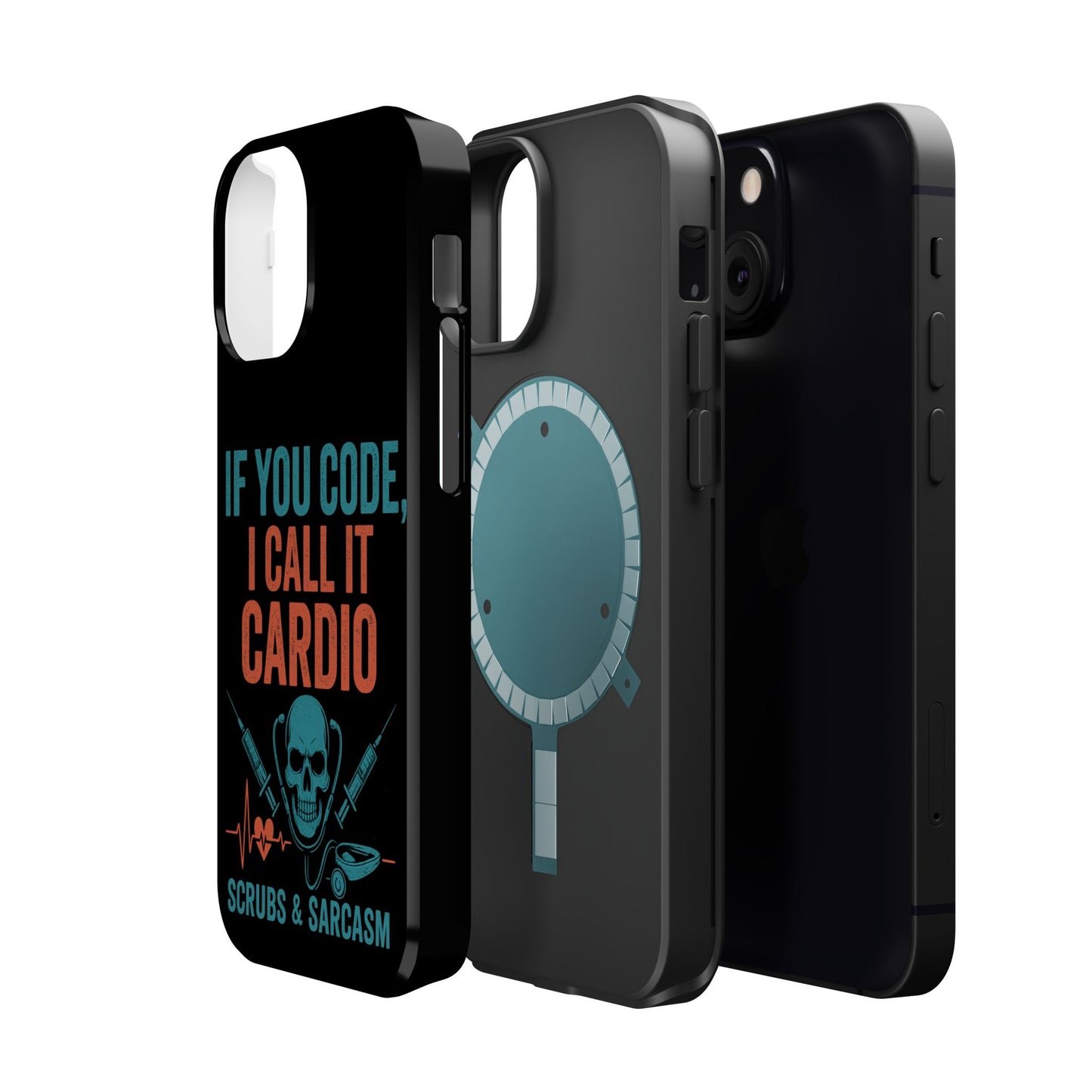 Magnetic Phone Cases for Nurses, Funny Code Humor, Cute Sarcastic Gifts, Tech Accessories, Medical Profession, Unique Design