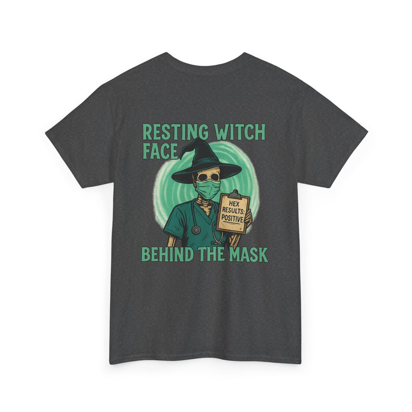 Resting Witch Face Unisex Heavy Cotton Tee, Funny Halloween Shirt, Witch T-Shirt, Unique Gift for Spooky Season, Perfect for Parties
