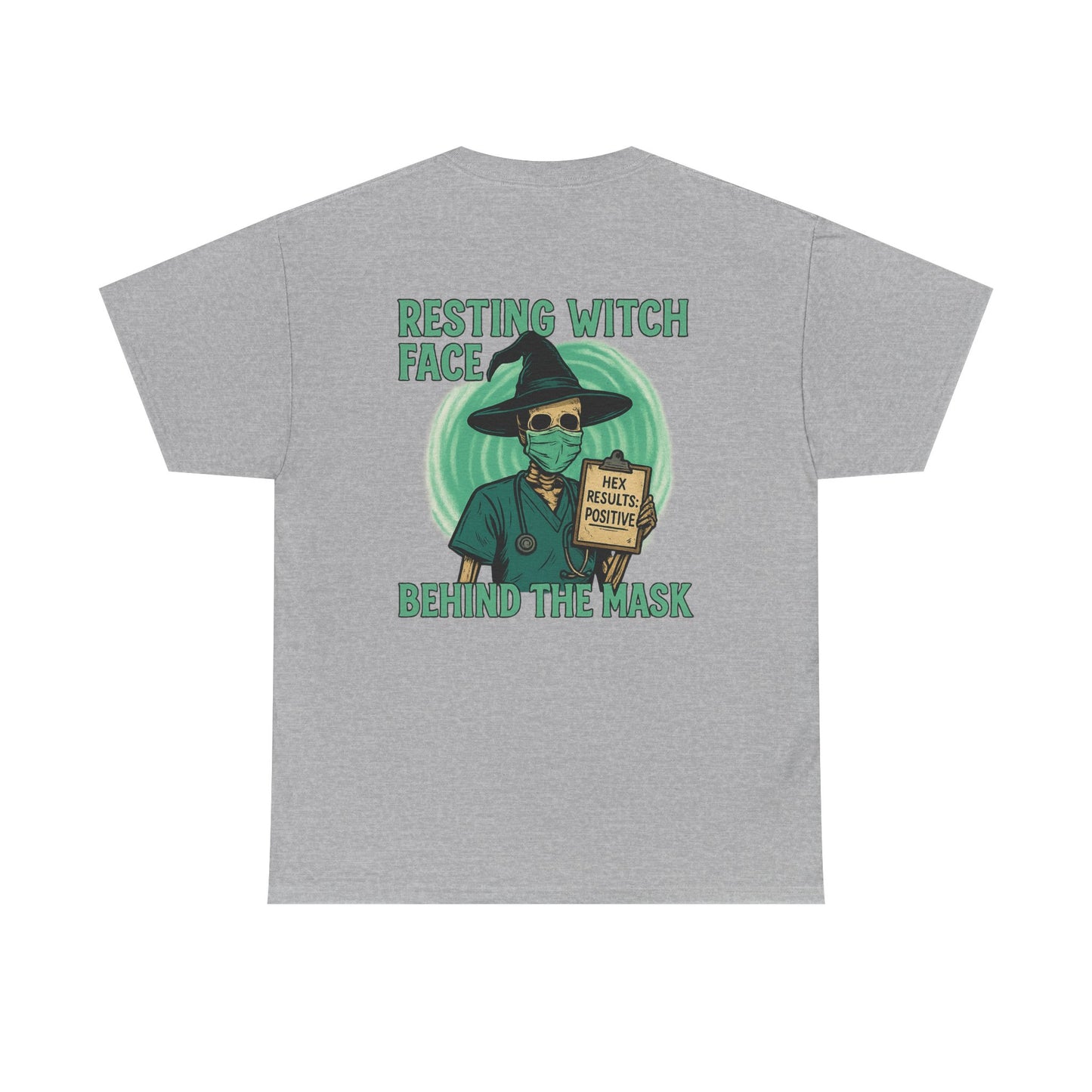 Resting Witch Face Unisex Heavy Cotton Tee, Funny Halloween Shirt, Witch T-Shirt, Unique Gift for Spooky Season, Perfect for Parties