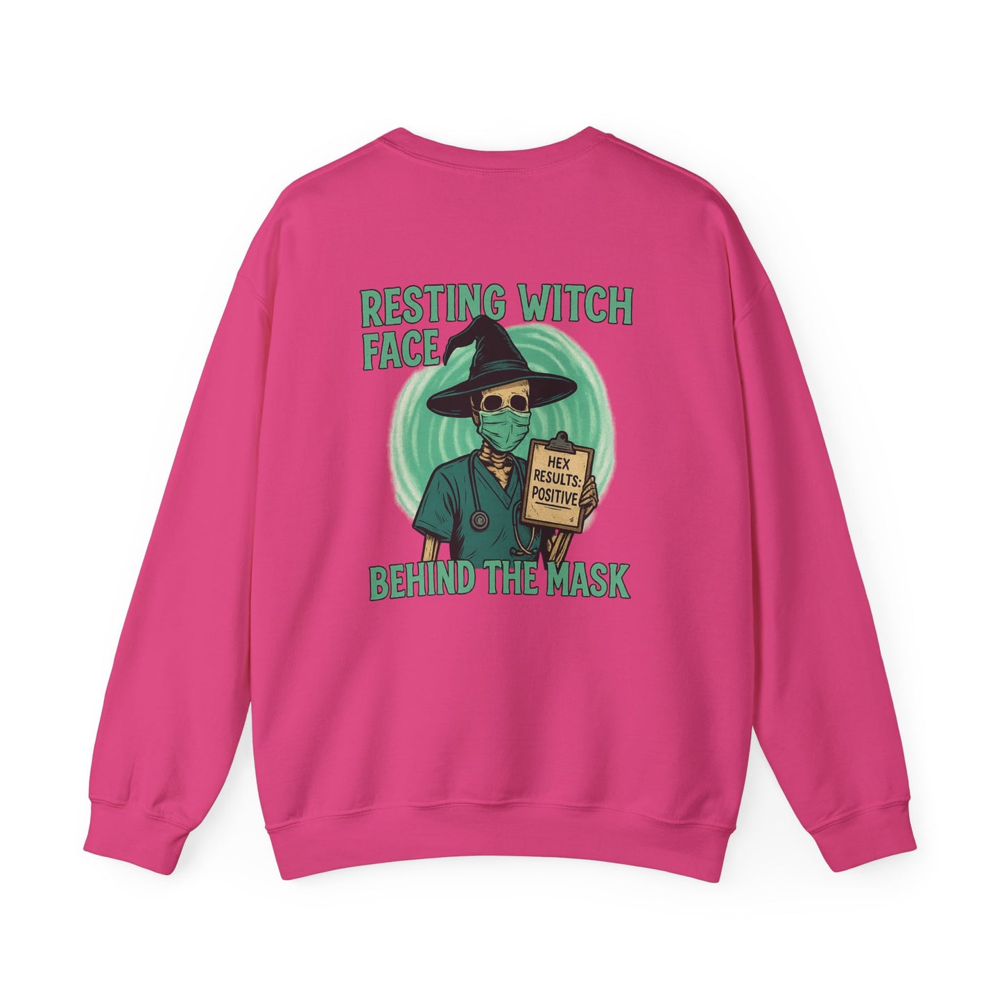 Resting Witch Face Crewneck Sweatshirt - Cozy Fall Fashion, Halloween Apparel, Unisex Sweatshirt, Spooky Season Gift, Witch Theme