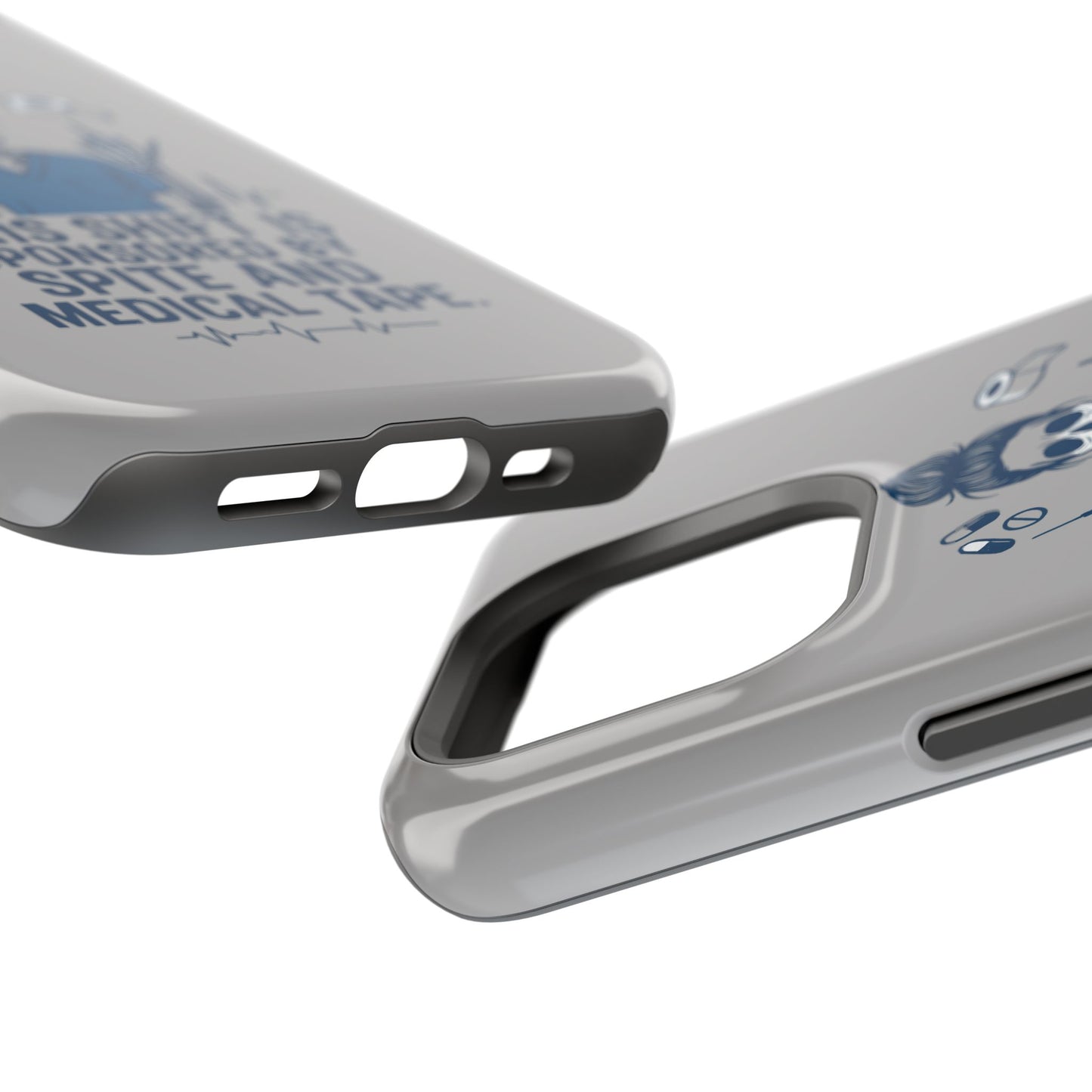 “This Shift Sponsored by Spite and Medical Tape” – Sarcastic Nurse Phone Case