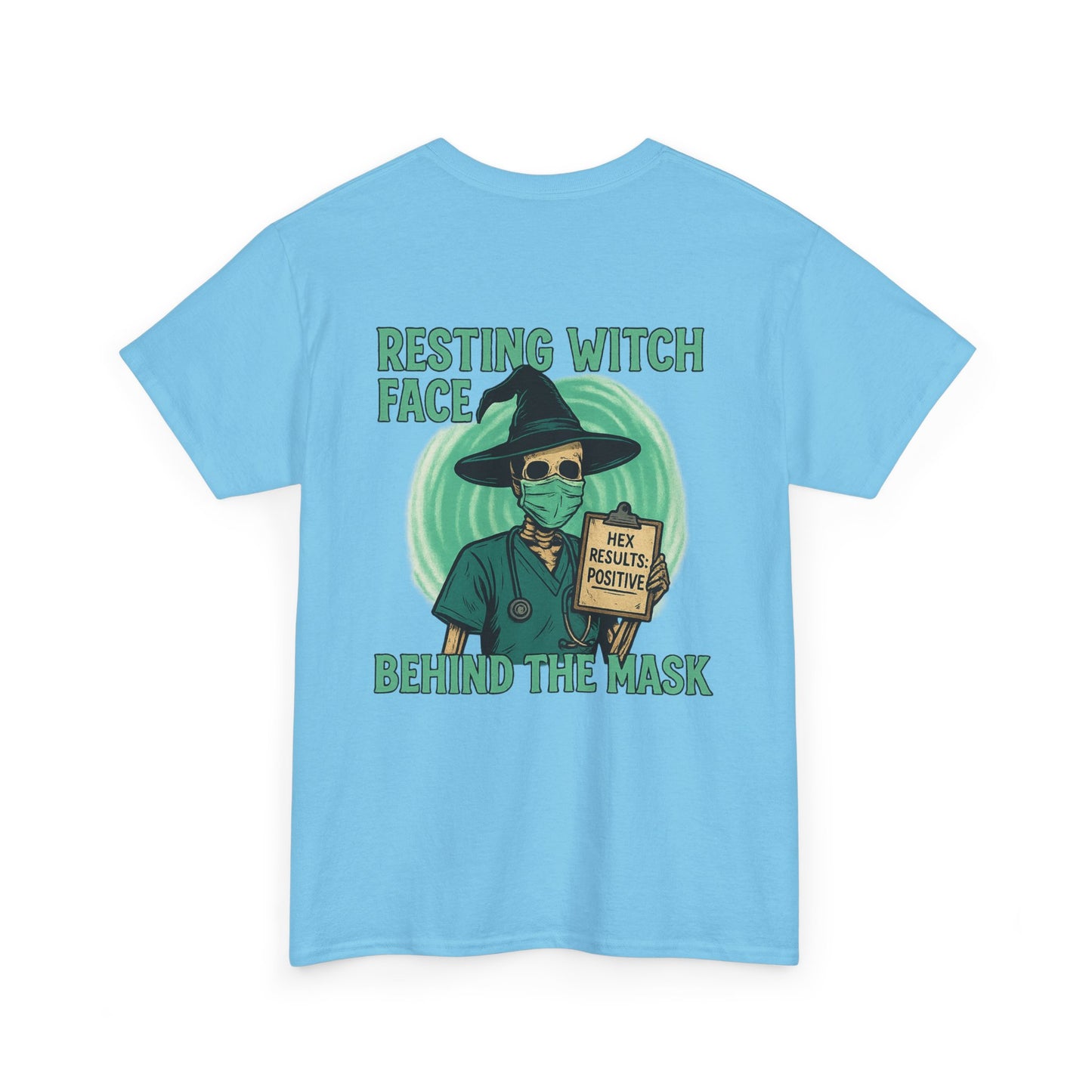 Resting Witch Face Unisex Heavy Cotton Tee, Funny Halloween Shirt, Witch T-Shirt, Unique Gift for Spooky Season, Perfect for Parties