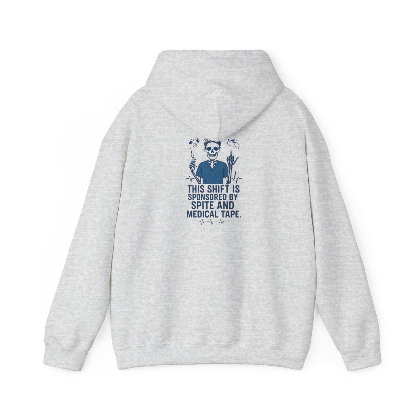 “This Shift Sponsored by Spite and Medical Tape” – Chaotic Nurse Hoodie