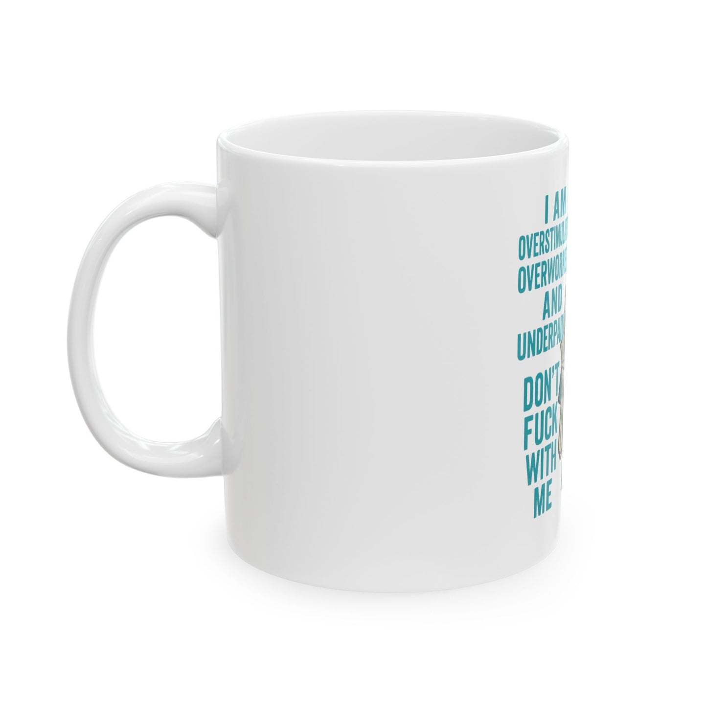 Overworked Skeleton Nurse Mug - Unique Gift for Medical Professionals, Halloween Cup, Funny Coffee Mug, Healthcare Humor, Nursing Gifts