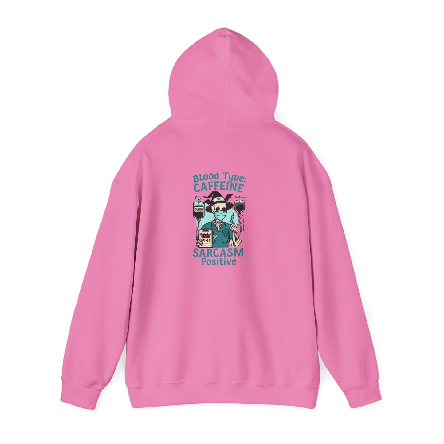 Caffeine & Sarcasm Hoodie, Cozy Pullover, Gift for Coffee Lovers, Funny Sweatshirt, Casual Wear, Unisex Apparel