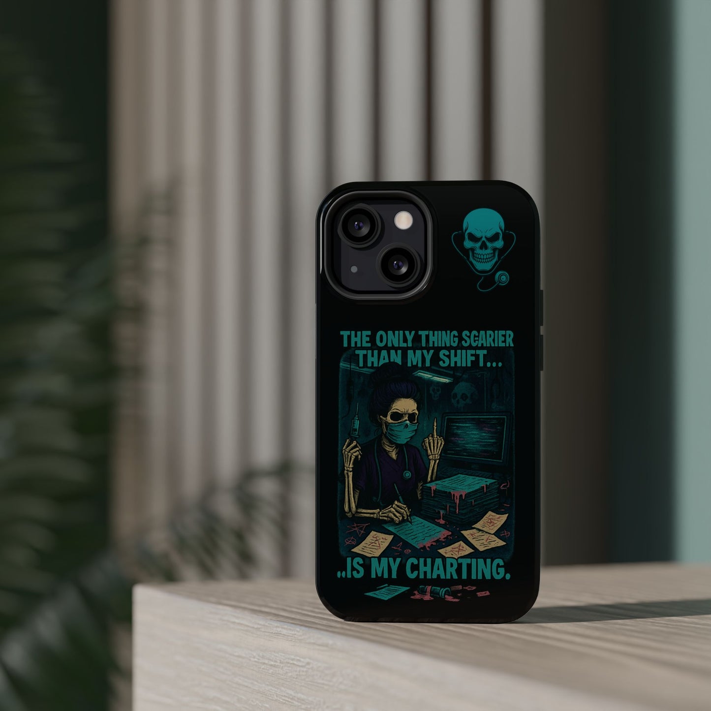 Healthcare Scary Shift Phone Case, Nurse Gift, Medical Humor Case, Halloween Phone accessory, Magnetic Tough Cases