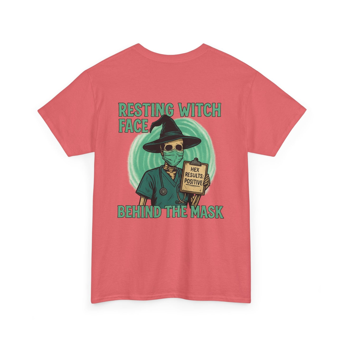 Resting Witch Face Unisex Heavy Cotton Tee, Funny Halloween Shirt, Witch T-Shirt, Unique Gift for Spooky Season, Perfect for Parties