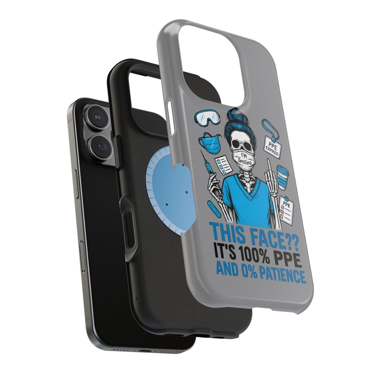 “This Face? It’s 100% PPE and 0% Patience.” – Chaos Nurse Phone Case