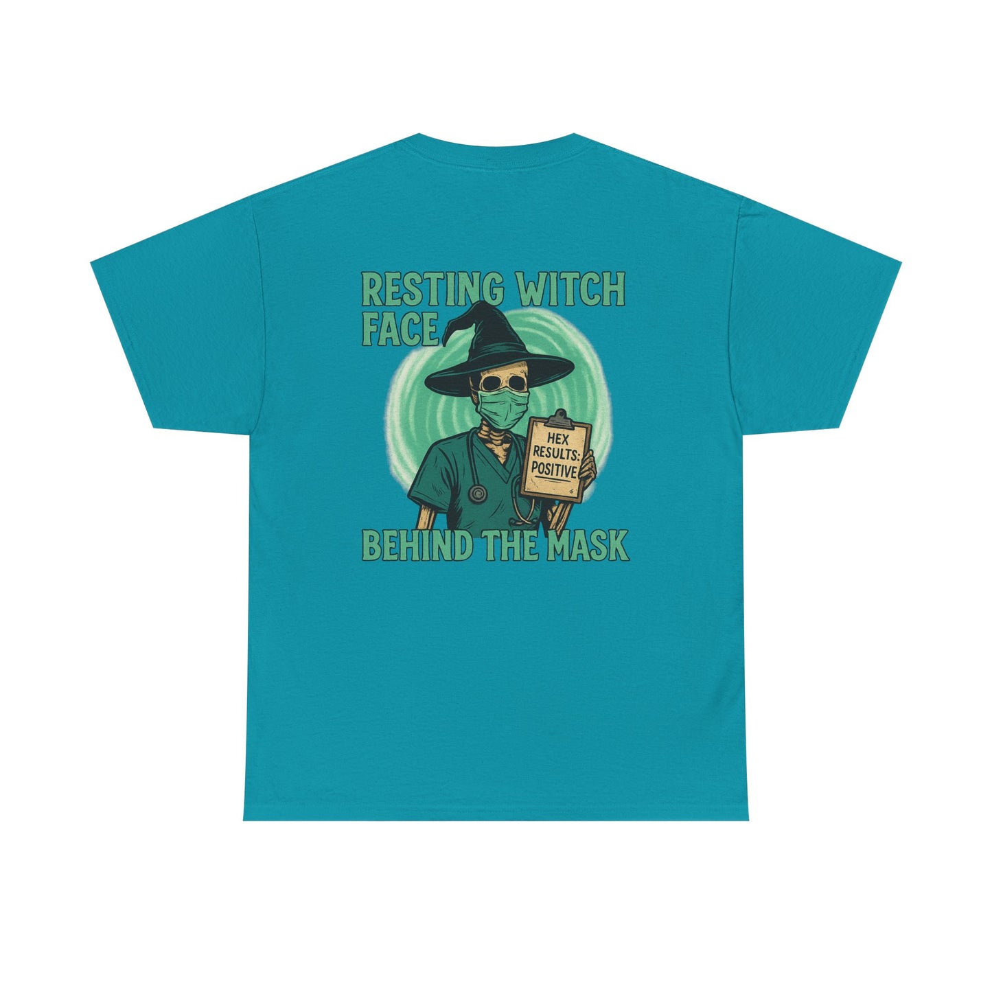 Resting Witch Face Unisex Heavy Cotton Tee, Funny Halloween Shirt, Witch T-Shirt, Unique Gift for Spooky Season, Perfect for Parties