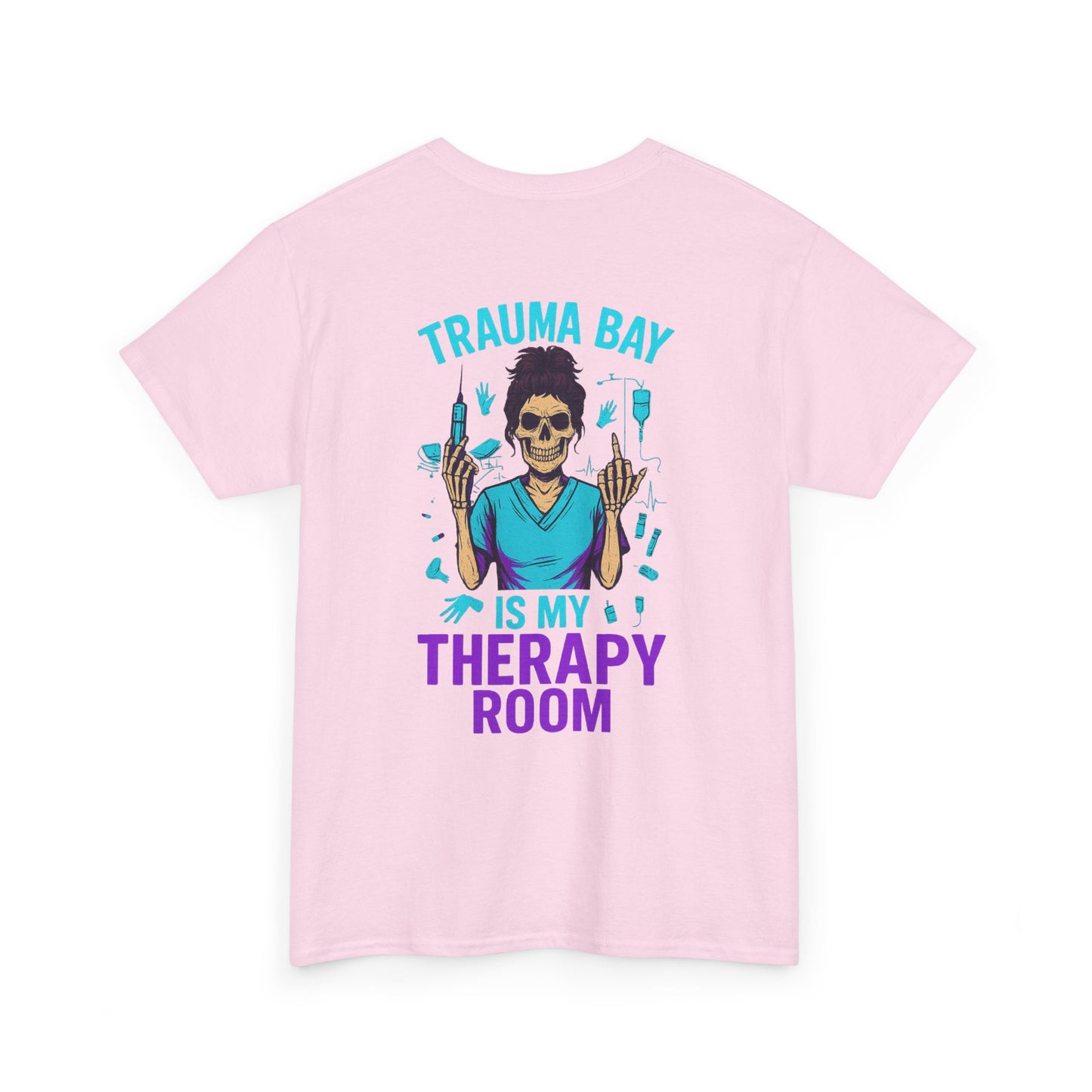 Trauma Bay Is My Therapy Room Tee, Unisex Heavy Cotton T-Shirt, Medical Humor Shirt, Gift for Nurses, Healthcare Apparel, Casual Wear