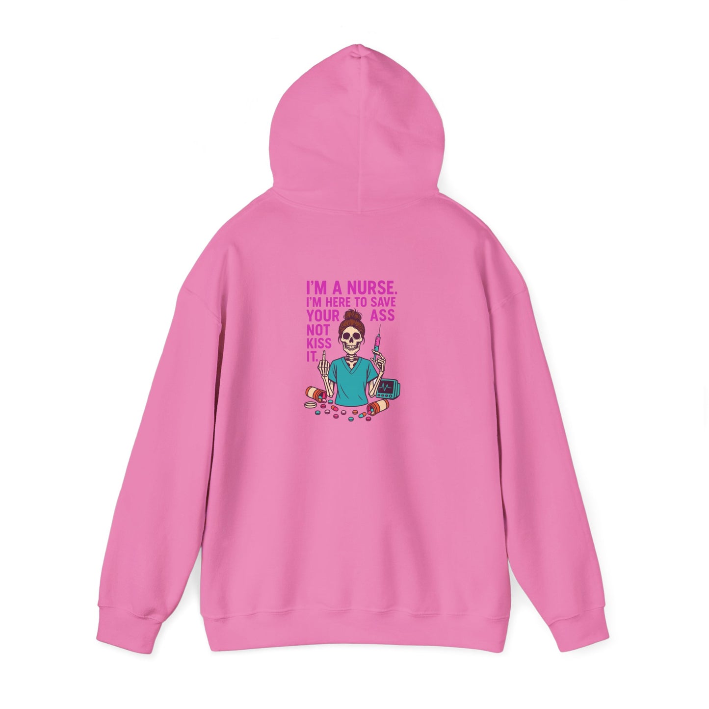 Funny Skeleton Hoodie for Nurses, Unisex Sweatshirt, Nurse Appreciation Gift, Halloween Costume, Cozy Autumn Wear