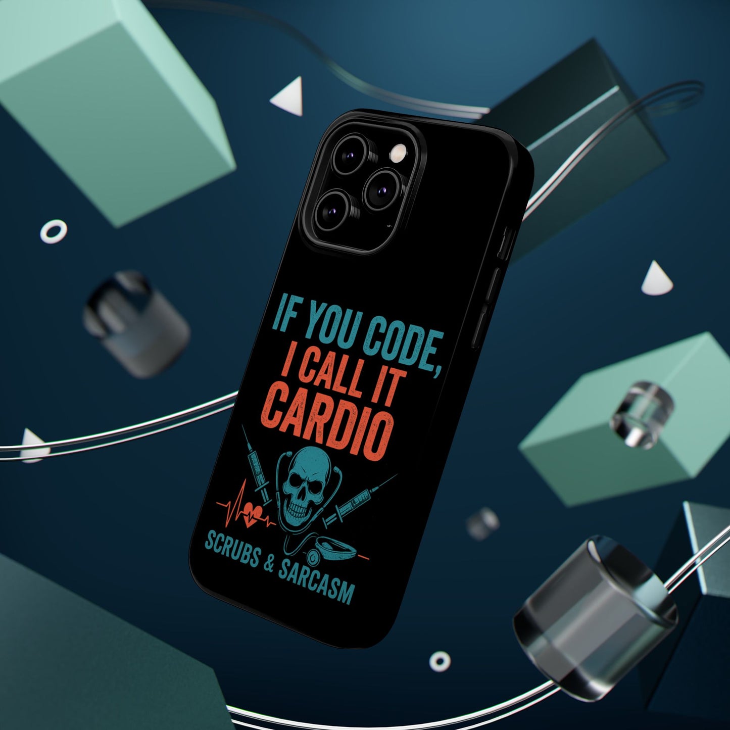 Magnetic Phone Cases for Nurses, Funny Code Humor, Cute Sarcastic Gifts, Tech Accessories, Medical Profession, Unique Design