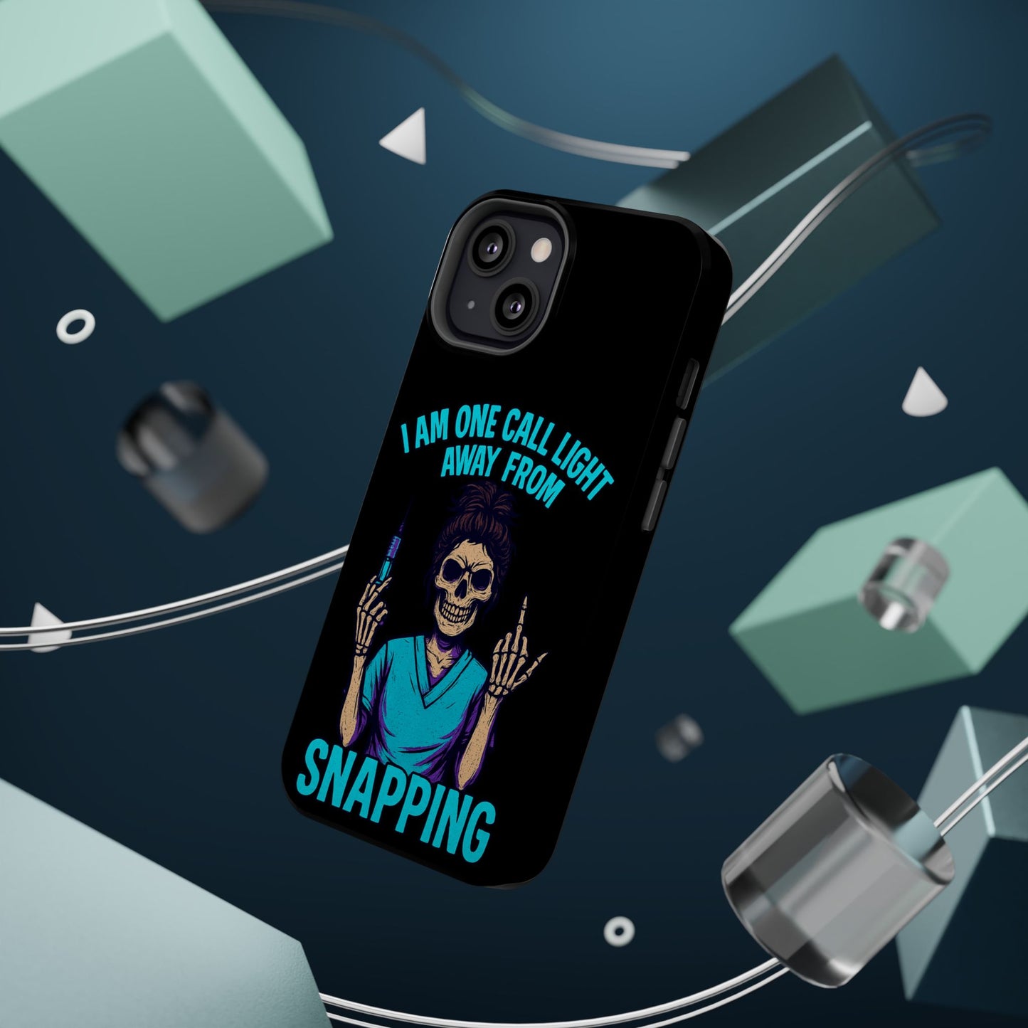 Mobile Phone Case, Funny Phone Cover, Gift for Nurses, Halloween Accessory, Skull Design