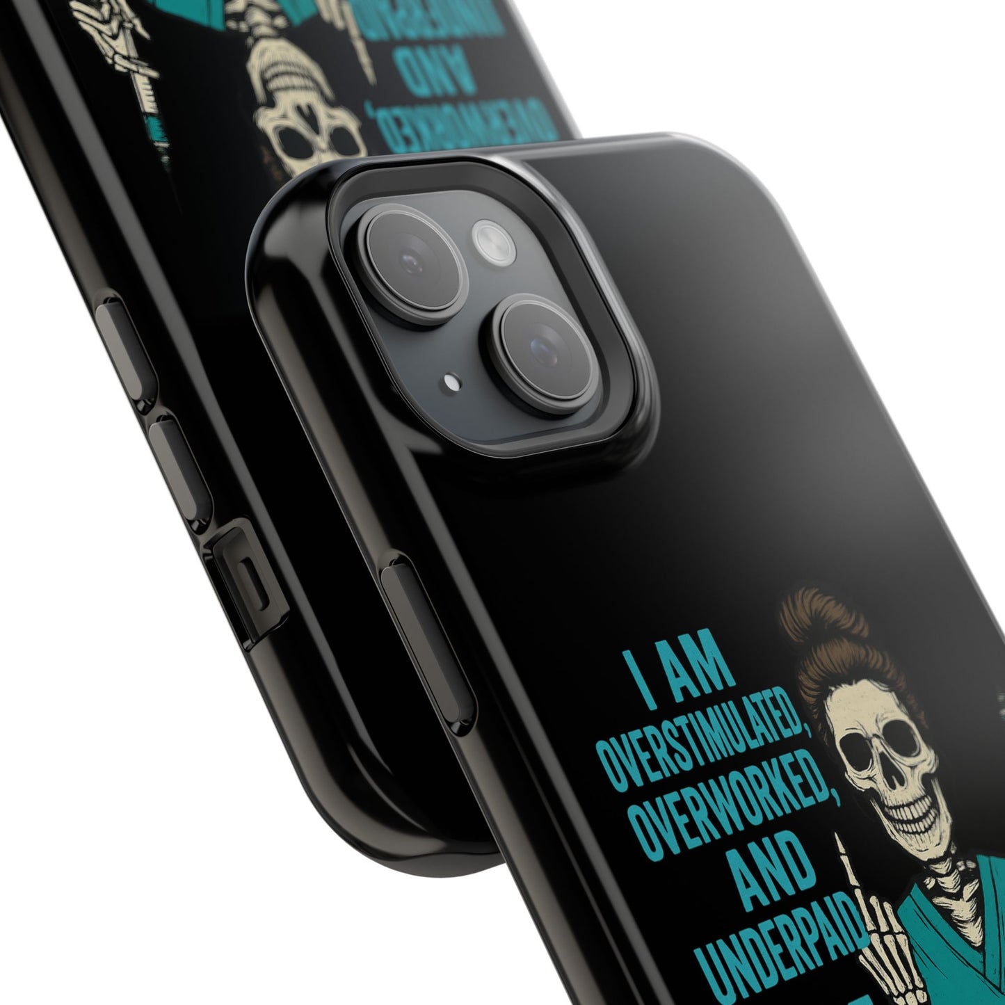 Magnetic Phone Cases, Overworked Healthcare Worker, Nurse Gift, Halloween, Funny Quote, Tough Cases