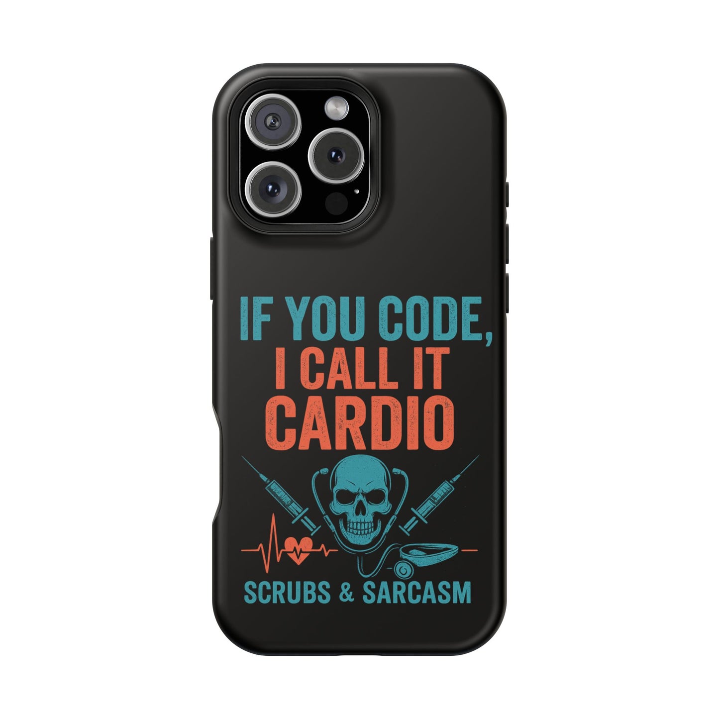 Magnetic Phone Cases for Nurses, Funny Code Humor, Cute Sarcastic Gifts, Tech Accessories, Medical Profession, Unique Design