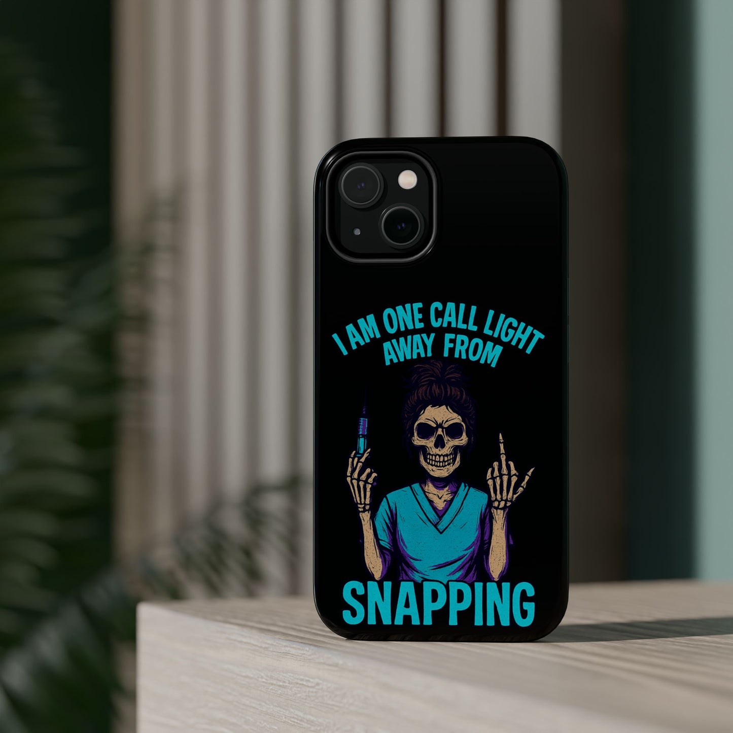 Mobile Phone Case, Funny Phone Cover, Gift for Nurses, Halloween Accessory, Skull Design